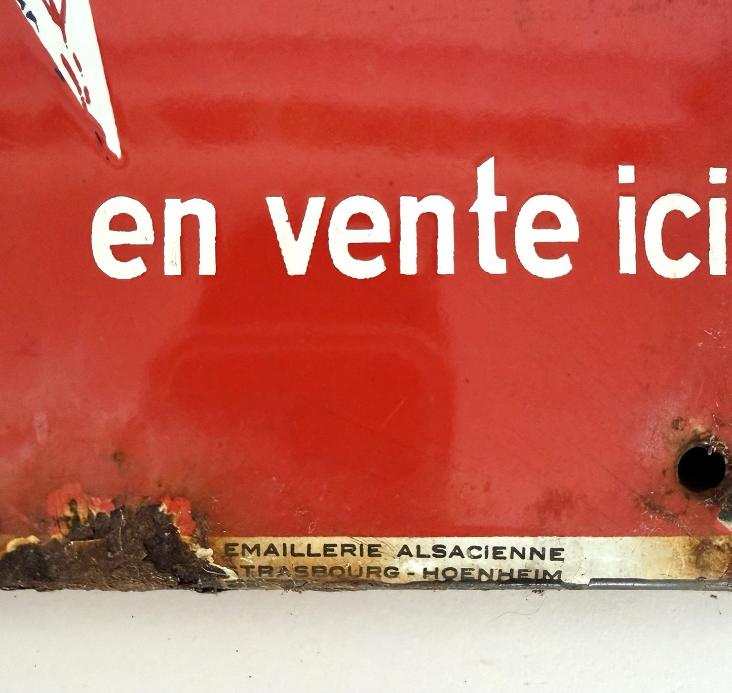 Vintage French Enamelled Advertising Sign Totaliment Animal Feed Square 30cm3