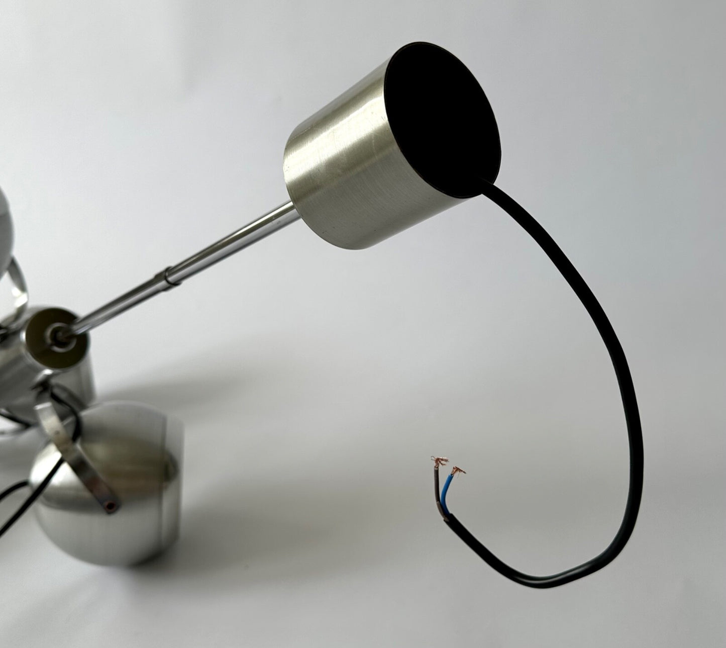 Vintage Space Age Eyeball Ceiling Pendant Lamp Lights Spun Aluminium 70s8