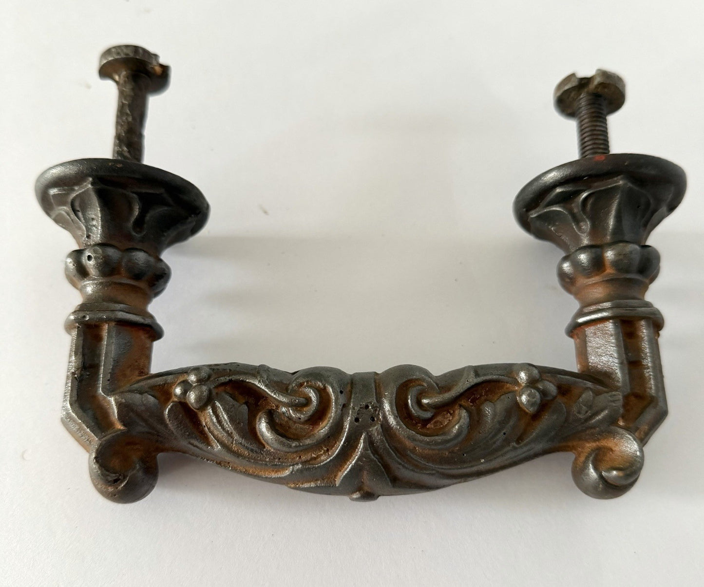 Antique Cast Iron Ornate Door Pull Handle French 19th Century Original2