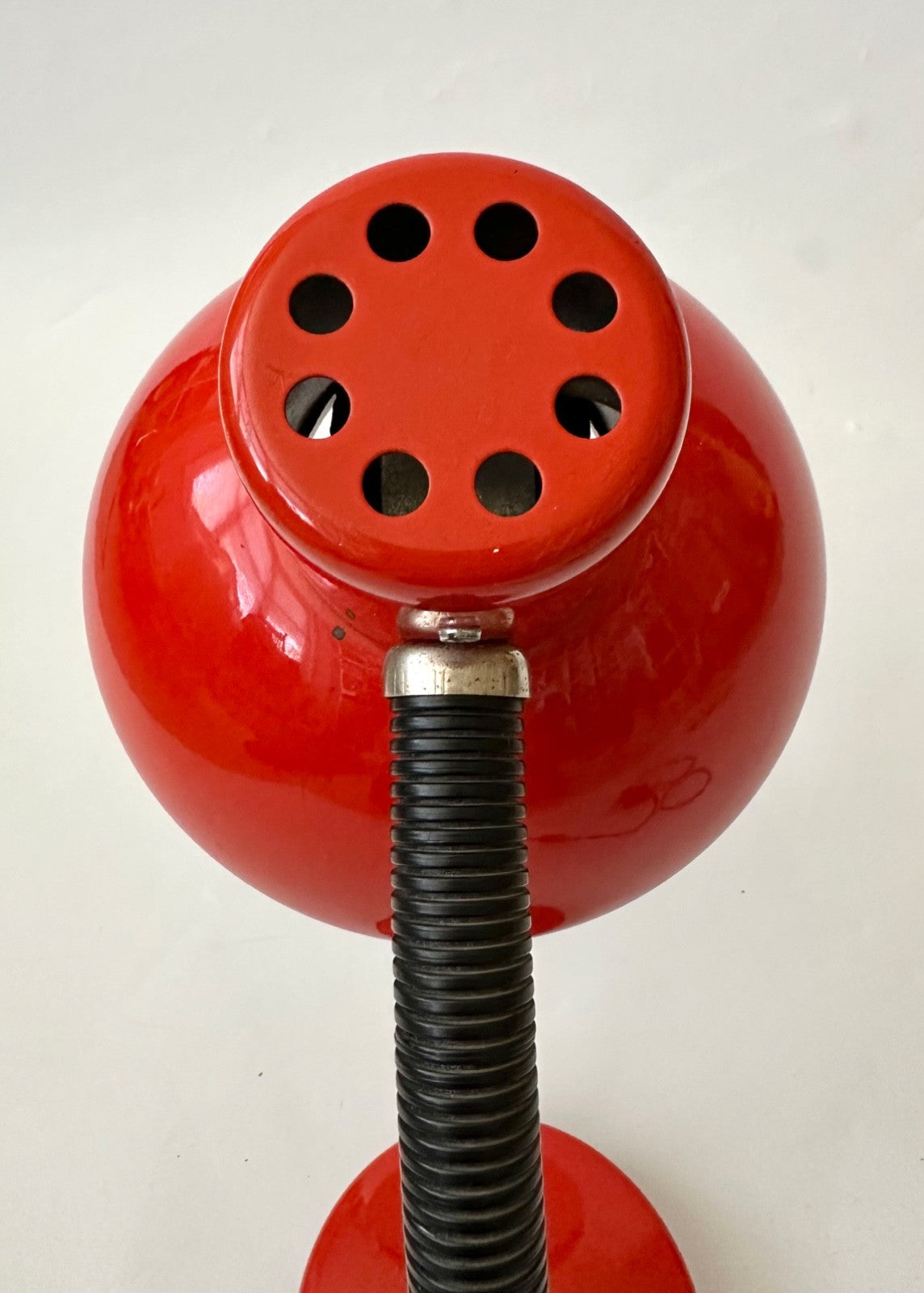 1980s Red Desk Lamp Flexible Bendy Table Light Vintage Retro Memphis7