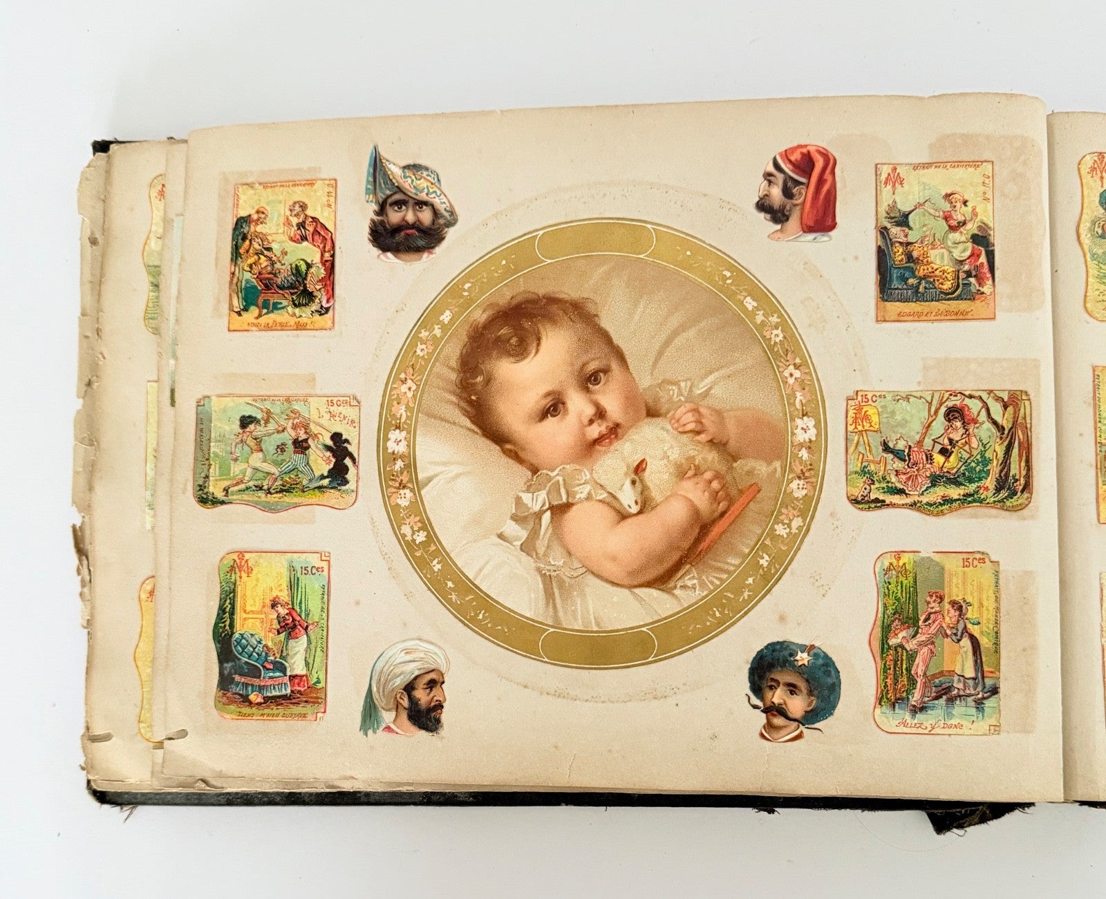 French Antique Victorian Edwardian Scrapbook Mixed Ephemera 42 pages9