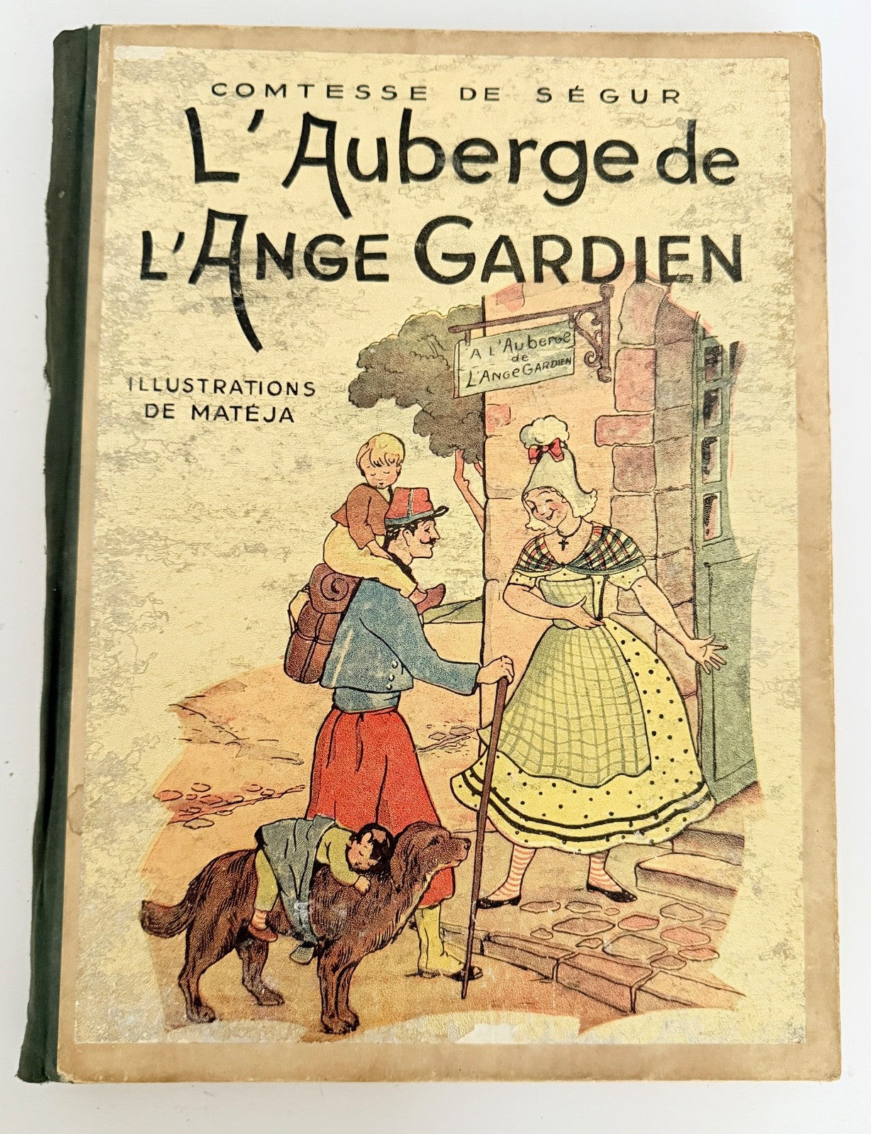 Antique French Children's Book 36 Colour Plates L'Auberge de L'Ange Gardien0