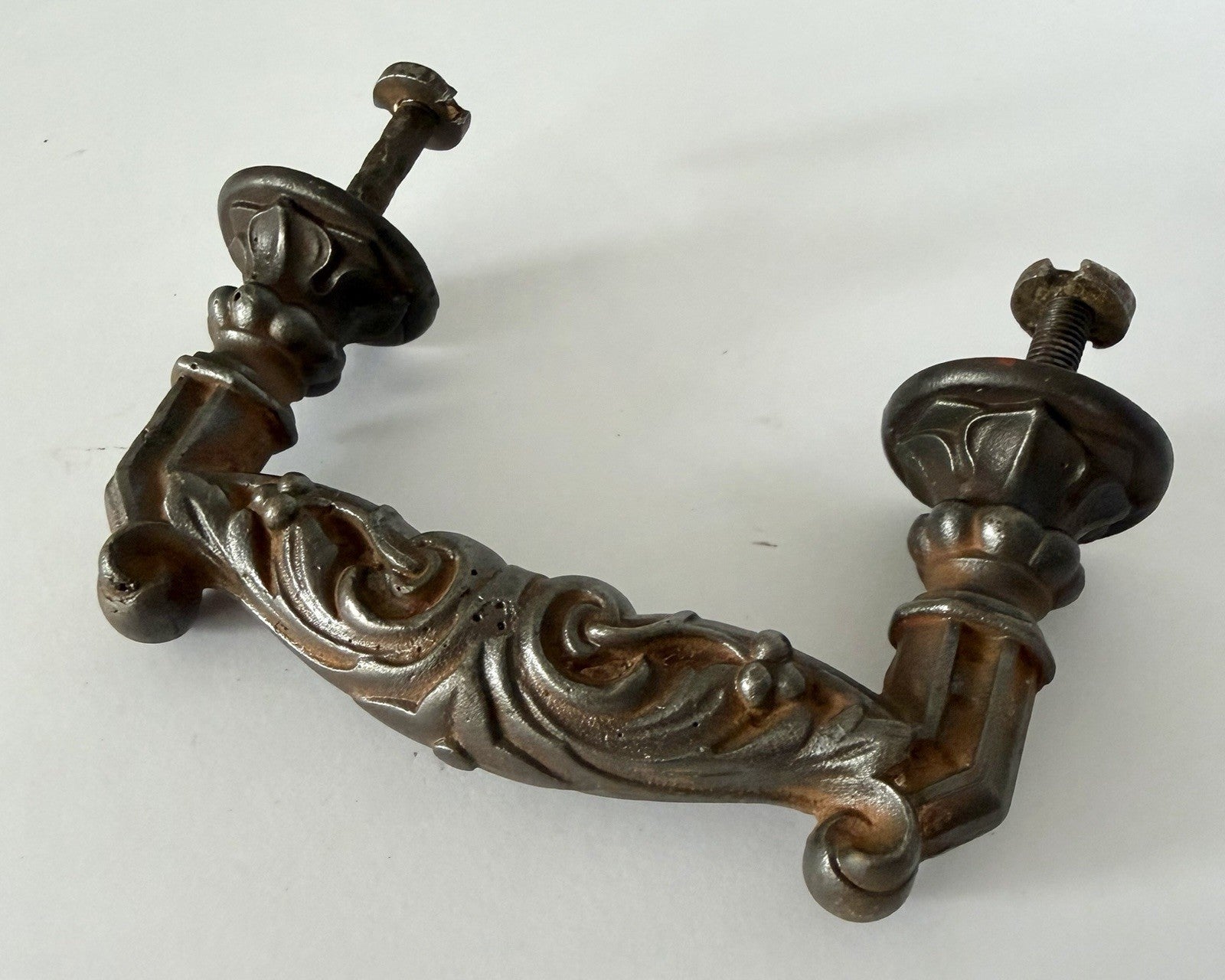 Antique Cast Iron Ornate Door Pull Handle French 19th Century Original1