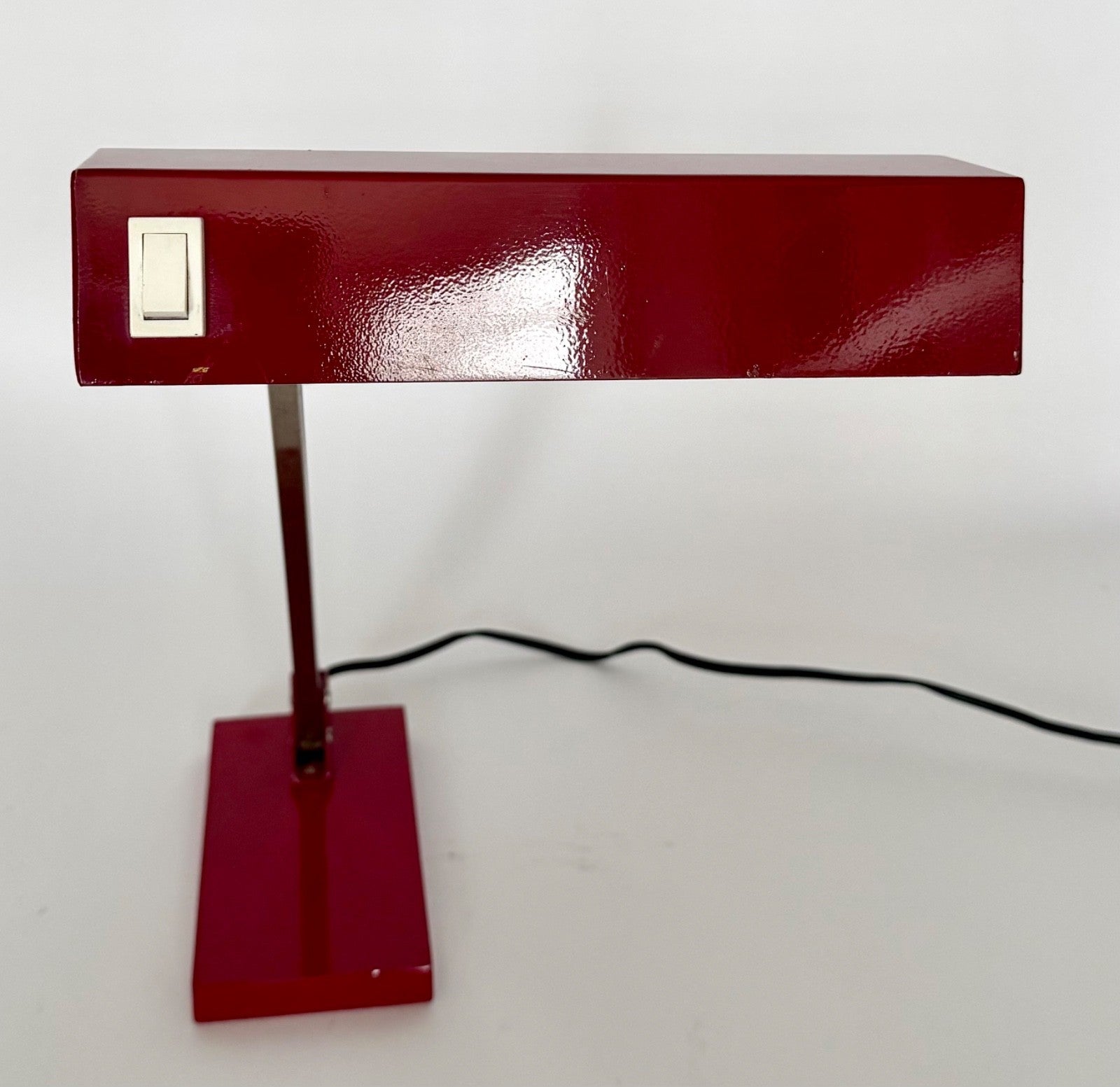 Vintage Pfaffle Desk Lamp 1950s German Mid-Century Adjustable Red Metal Chrome5