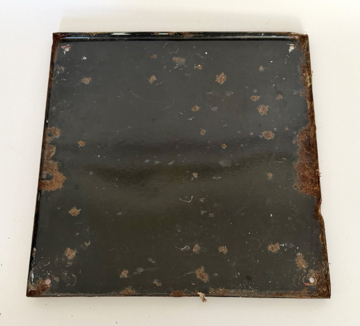 Vintage French Enamelled Advertising Sign Totaliment Animal Feed Square 30cm2