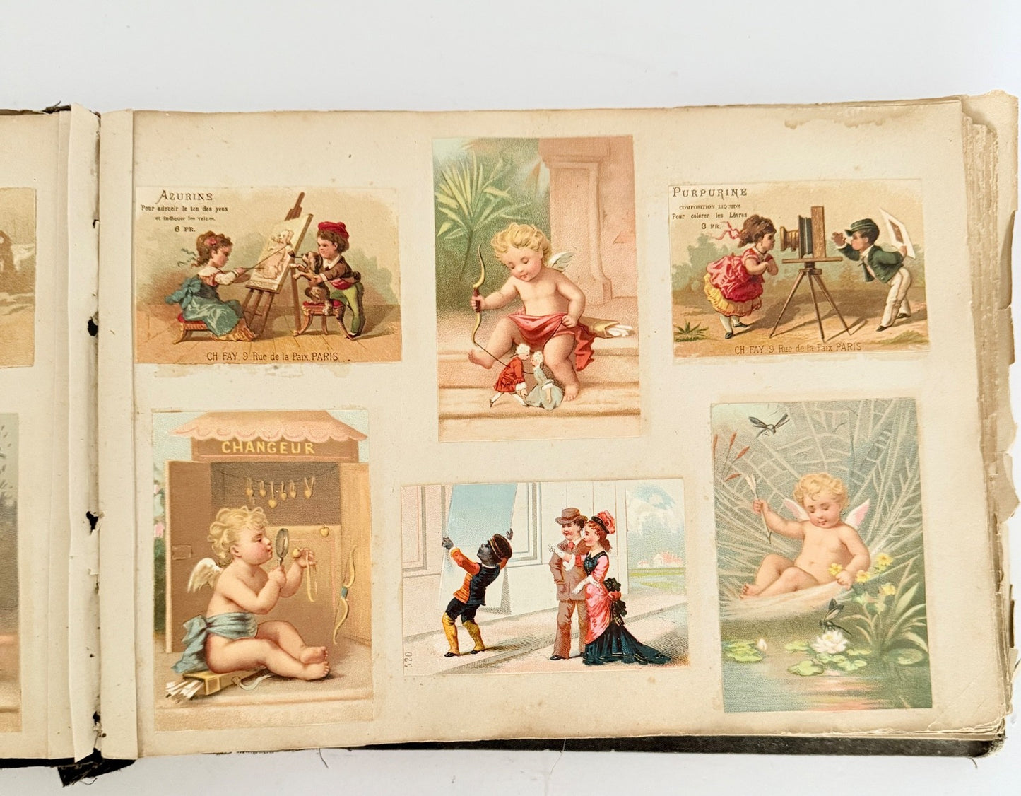 French Antique Victorian Edwardian Scrapbook Mixed Ephemera 42 pages5