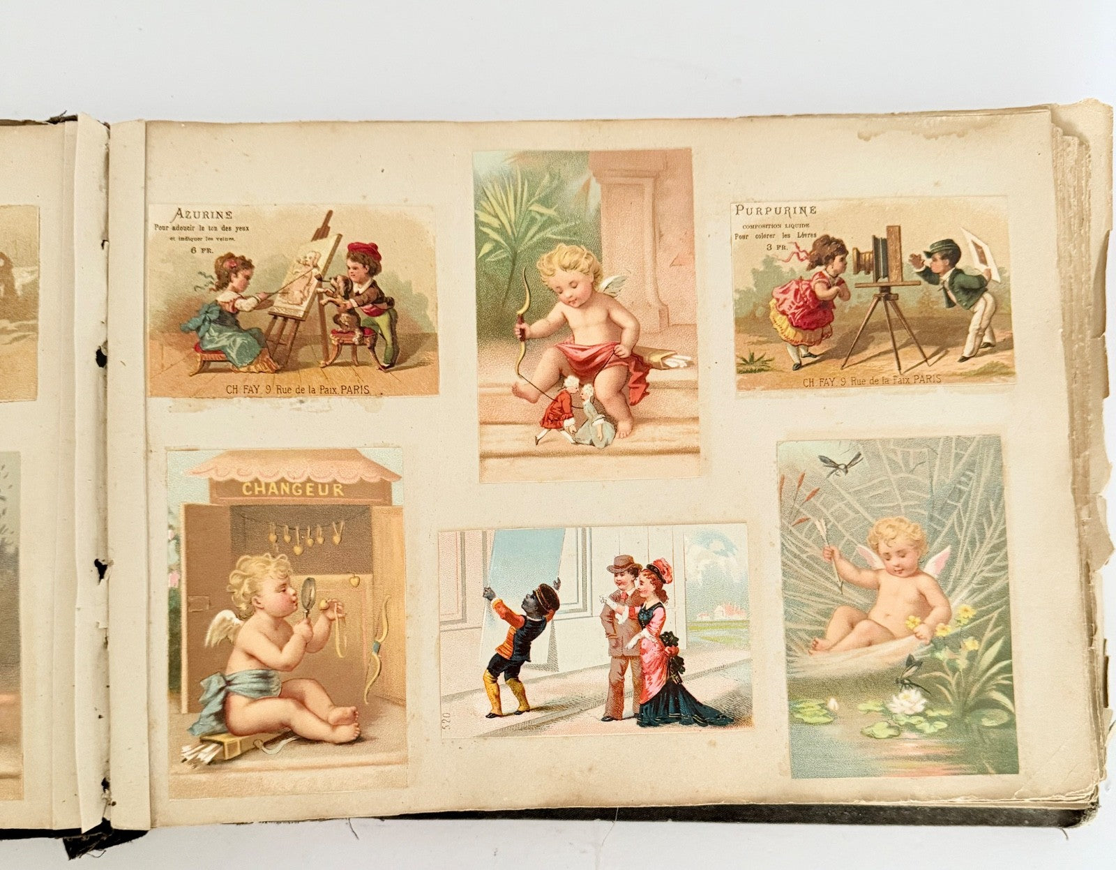 French Antique Victorian Edwardian Scrapbook Mixed Ephemera 42 pages5