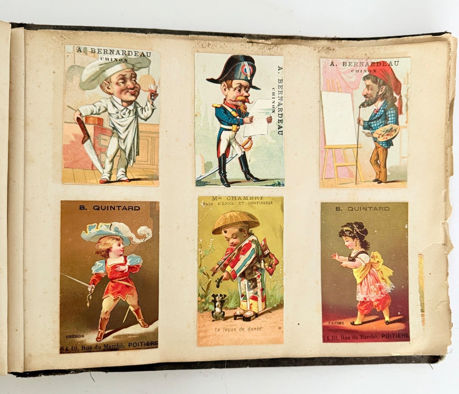 French Antique Victorian Edwardian Scrapbook Mixed Ephemera 42 pages13