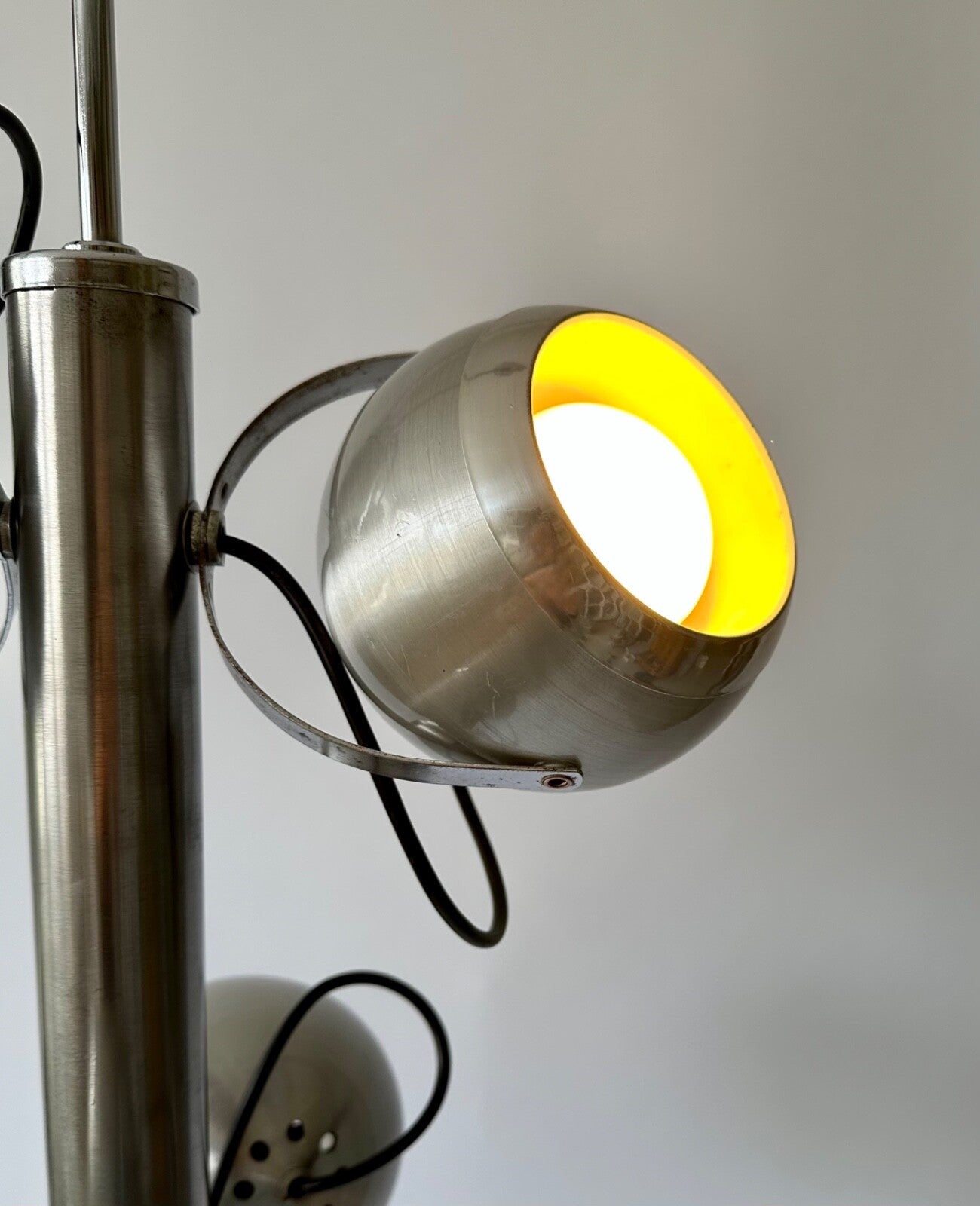 Vintage Space Age Eyeball Ceiling Pendant Lamp Lights Spun Aluminium 70s2