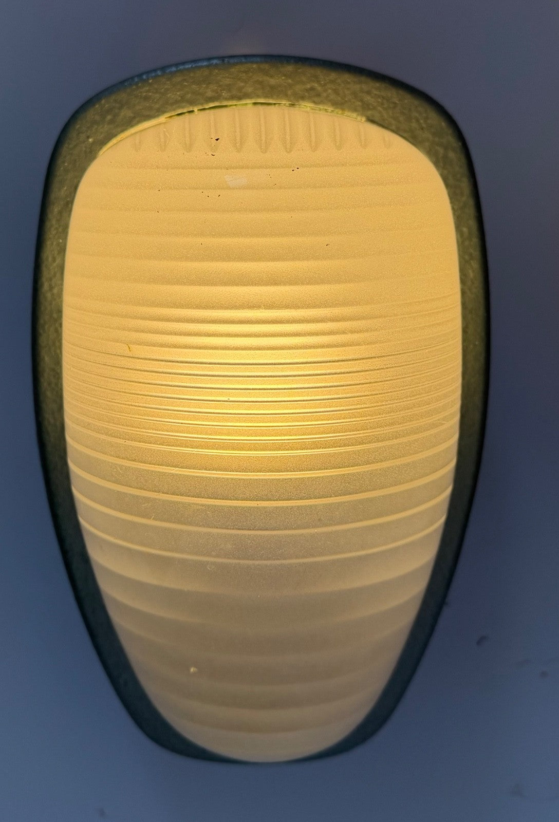 Pair Holophane Industrial Wall Light Sconces French 1950s Metal Glass AE2009