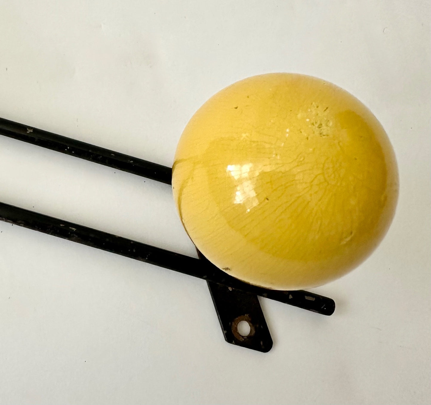 Original vintage row of 3 atomic Sputnik coat hooks pegs midcentury 60s French5