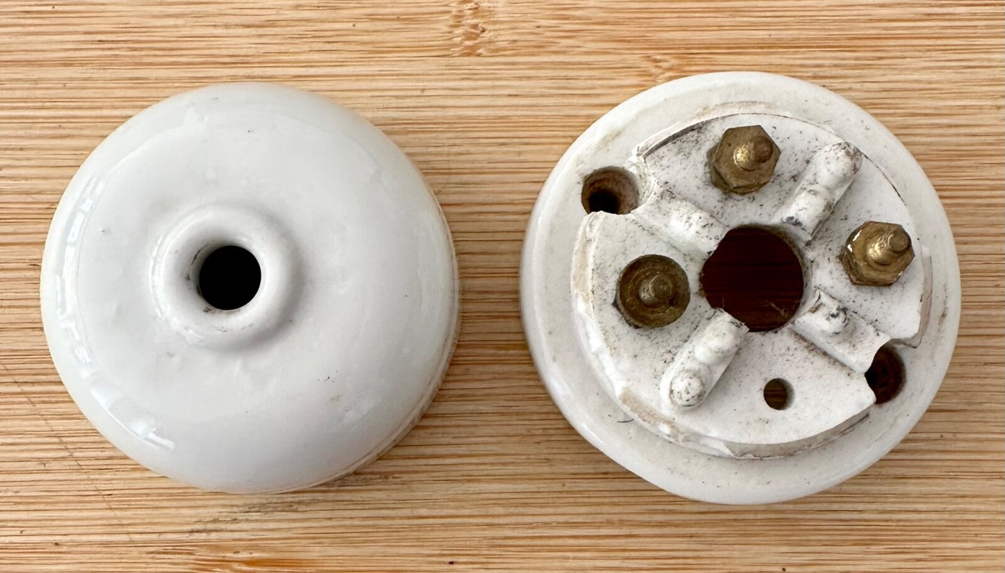 Vintage Ceramic Ceiling Rose French traditional original lighting accessory 3po2