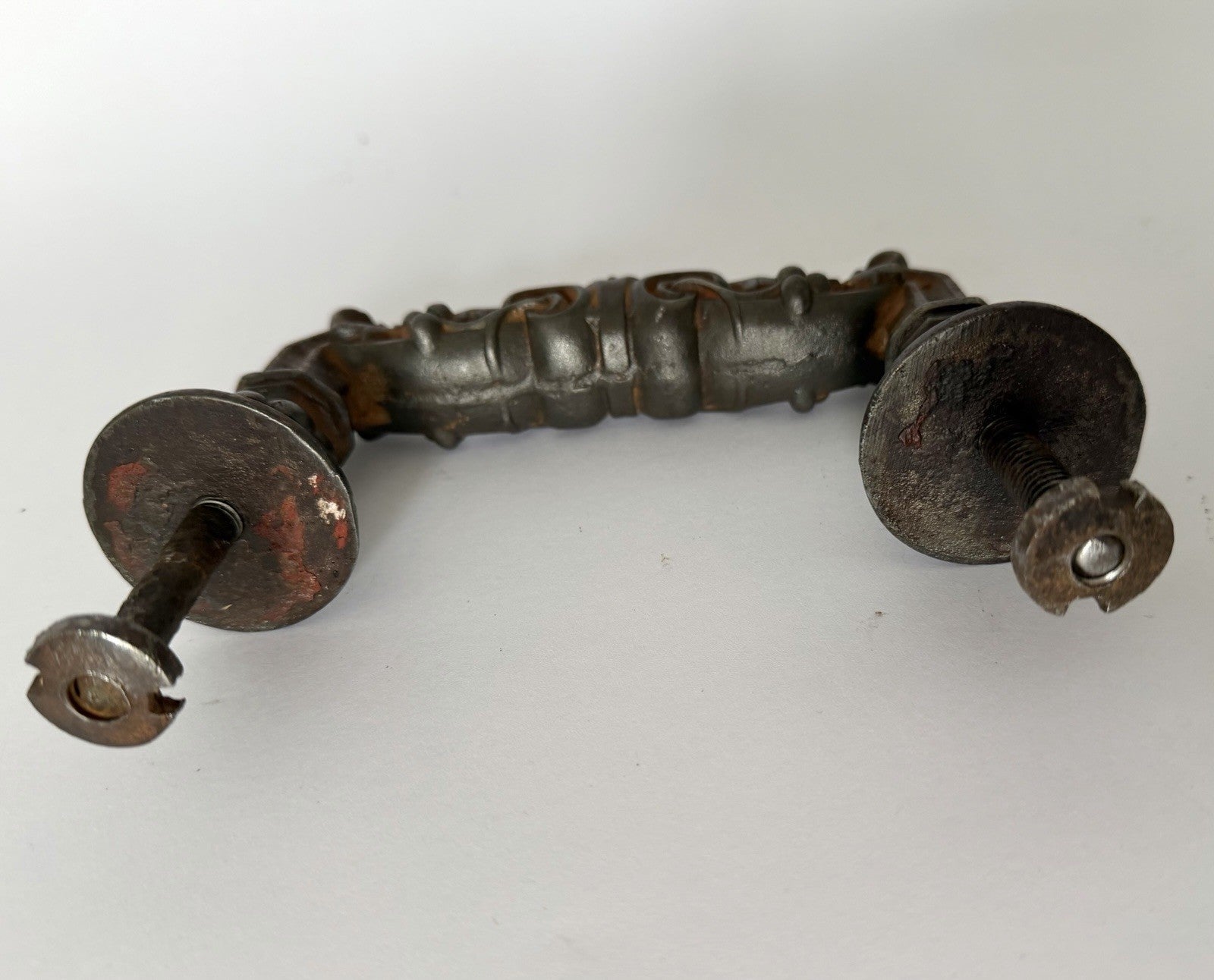 Antique Cast Iron Ornate Door Pull Handle French 19th Century Original5