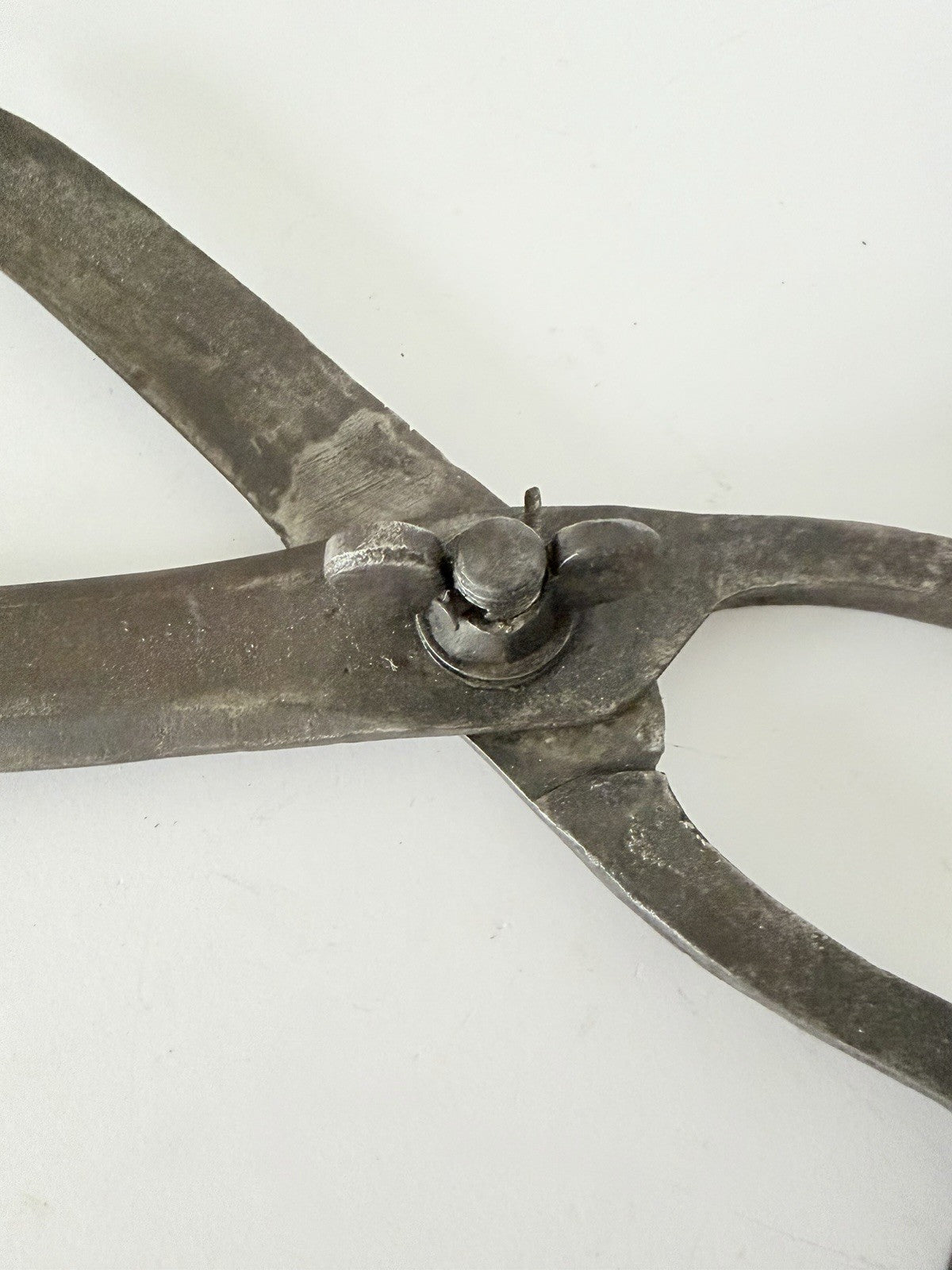 Large Antique French Garden Shears Hedge Trimmers Wood Steel3