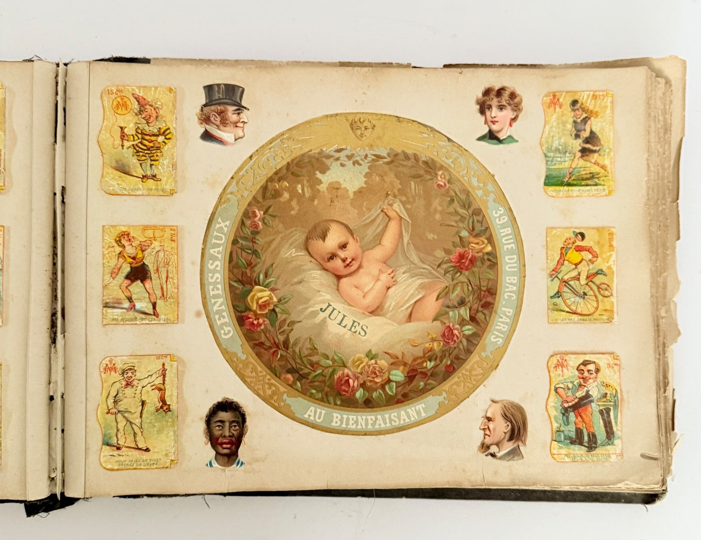 French Antique Victorian Edwardian Scrapbook Mixed Ephemera 42 pages8