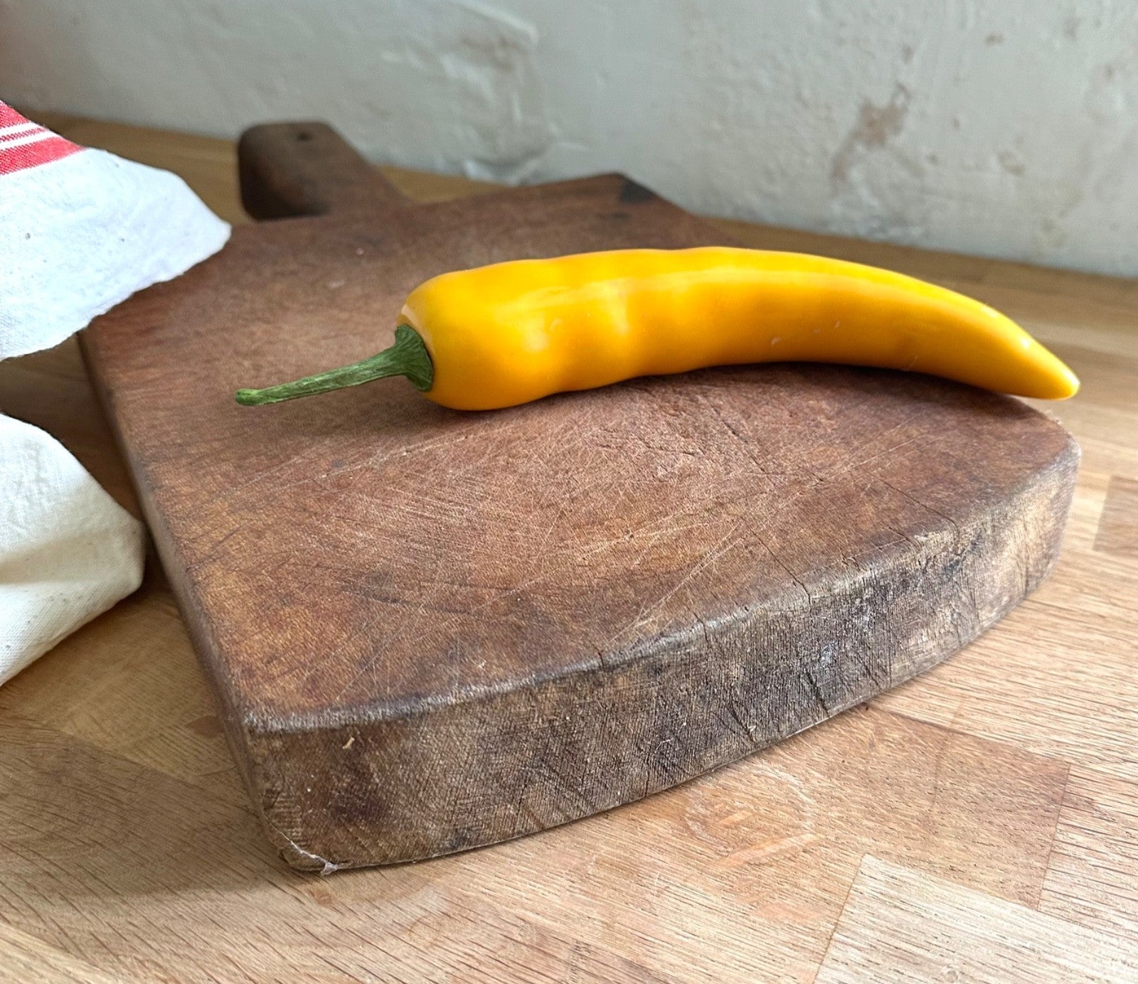Chunky Antique French Wooden Cutting Chopping Board Rustic Country 36cm3