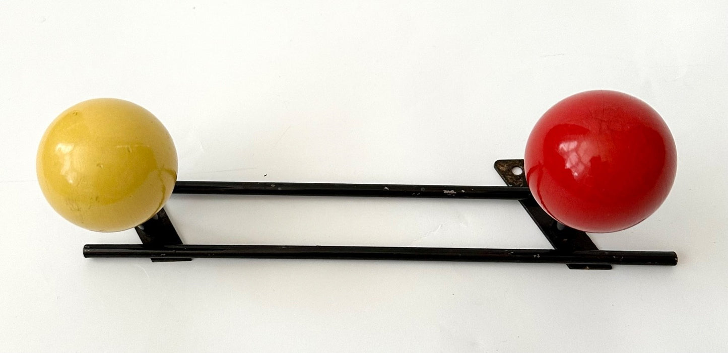 Original vintage Sputnik coat hooks pegs 26cm midcentury 50s 60s retro French1