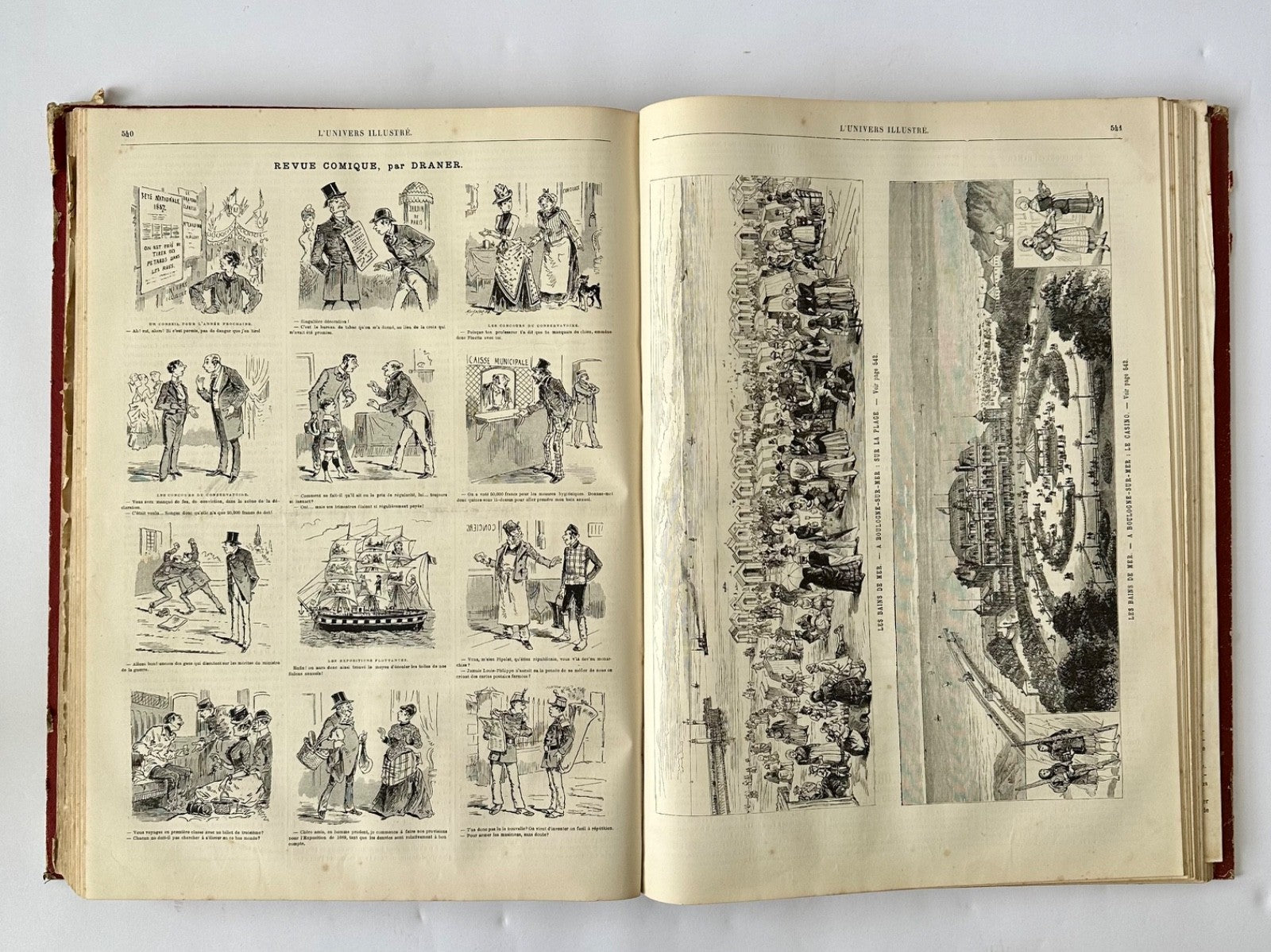 Bound volume L'Univers Illustré 1886 French weekly journal b&w engravings11