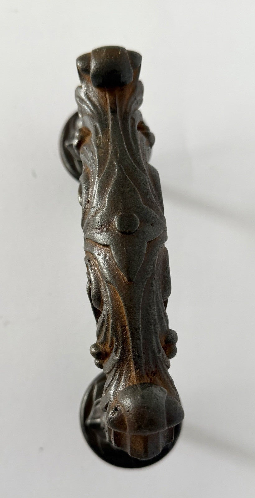 Antique Cast Iron Ornate Door Pull Handle French 19th Century Original3