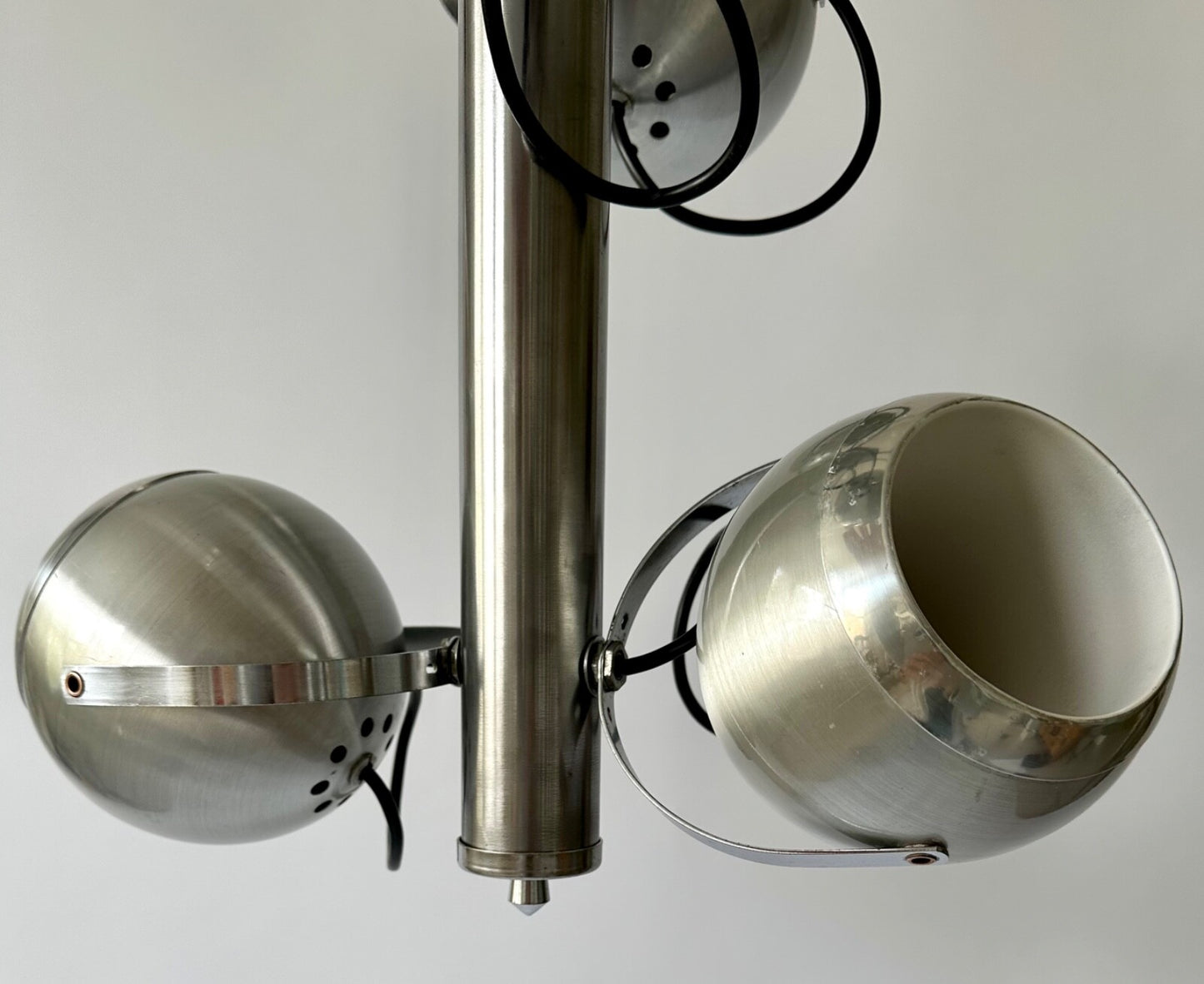 Vintage Space Age Eyeball Ceiling Pendant Lamp Lights Spun Aluminium 70s7