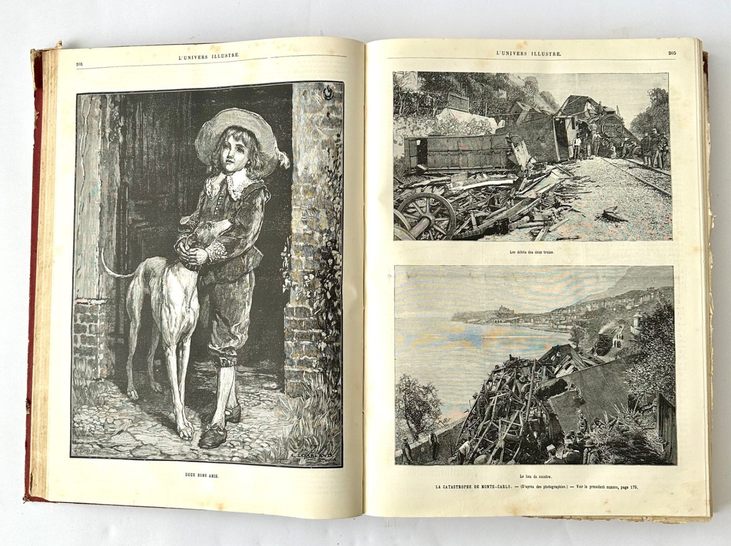 Bound volume L'Univers Illustré 1886 French weekly journal b&w engravings6