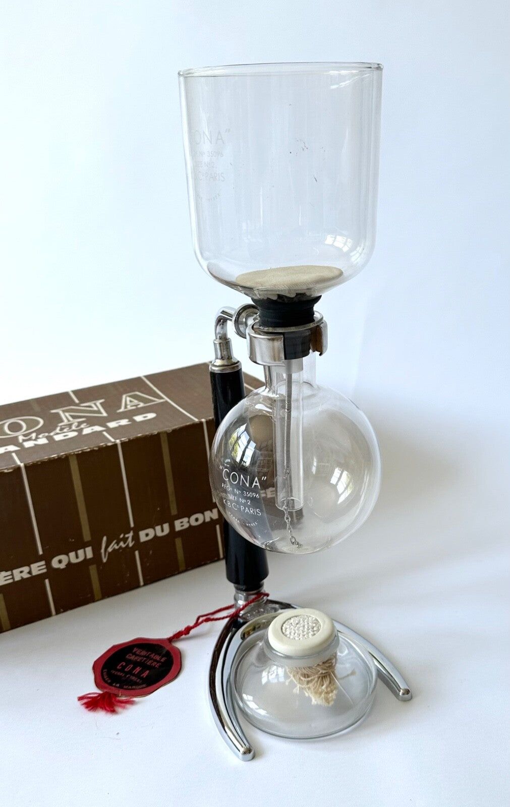 Unused vintage Cona 1950s coffee maker percolator boxed French 8cup0