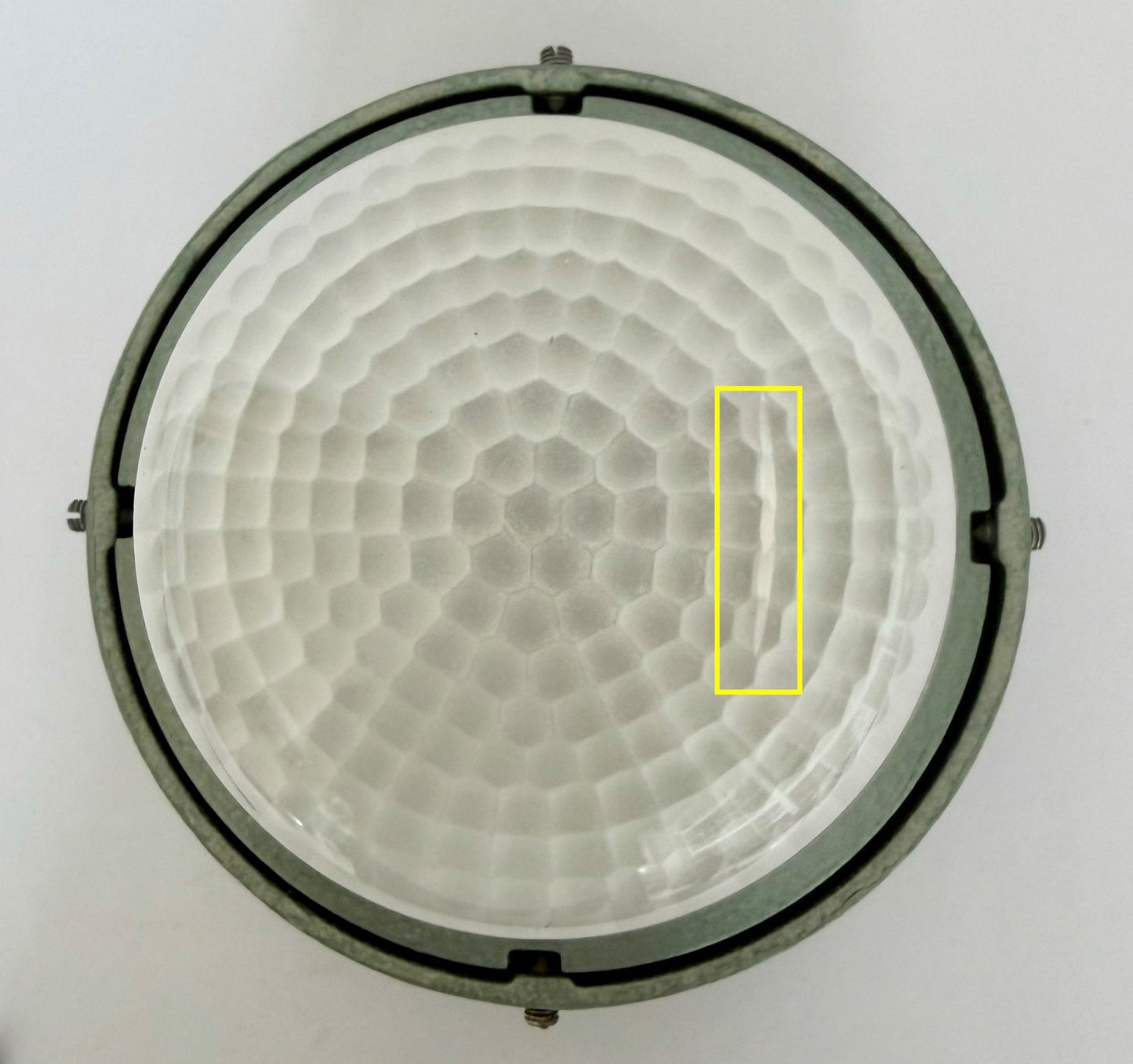 Vintage Holophane industrial ceiling wall light sconce refurbished glass metal2