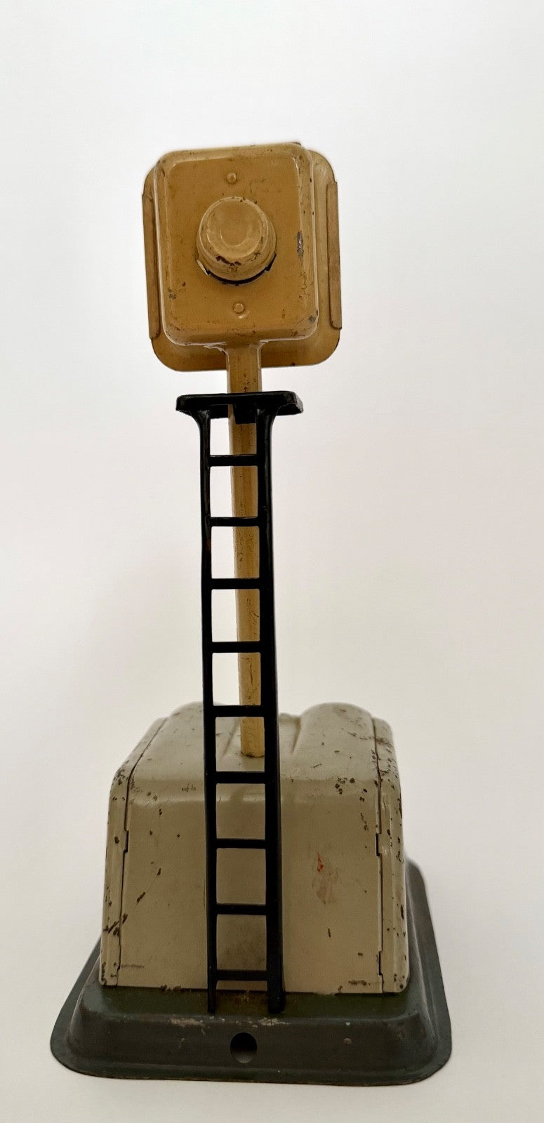 Vintage tinplate JEP model train buffer French railway sign collectable3