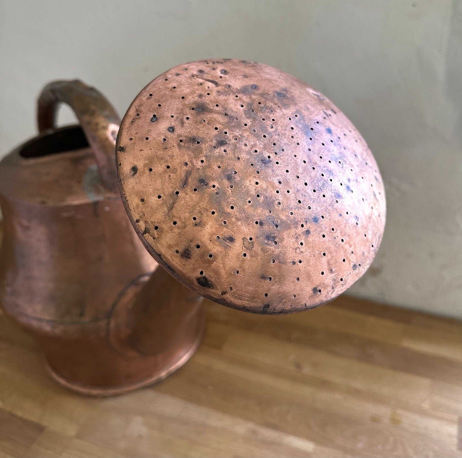 Antique French Hammered Copper Watering Can 1800s Large Rose Garden Arrosoir4