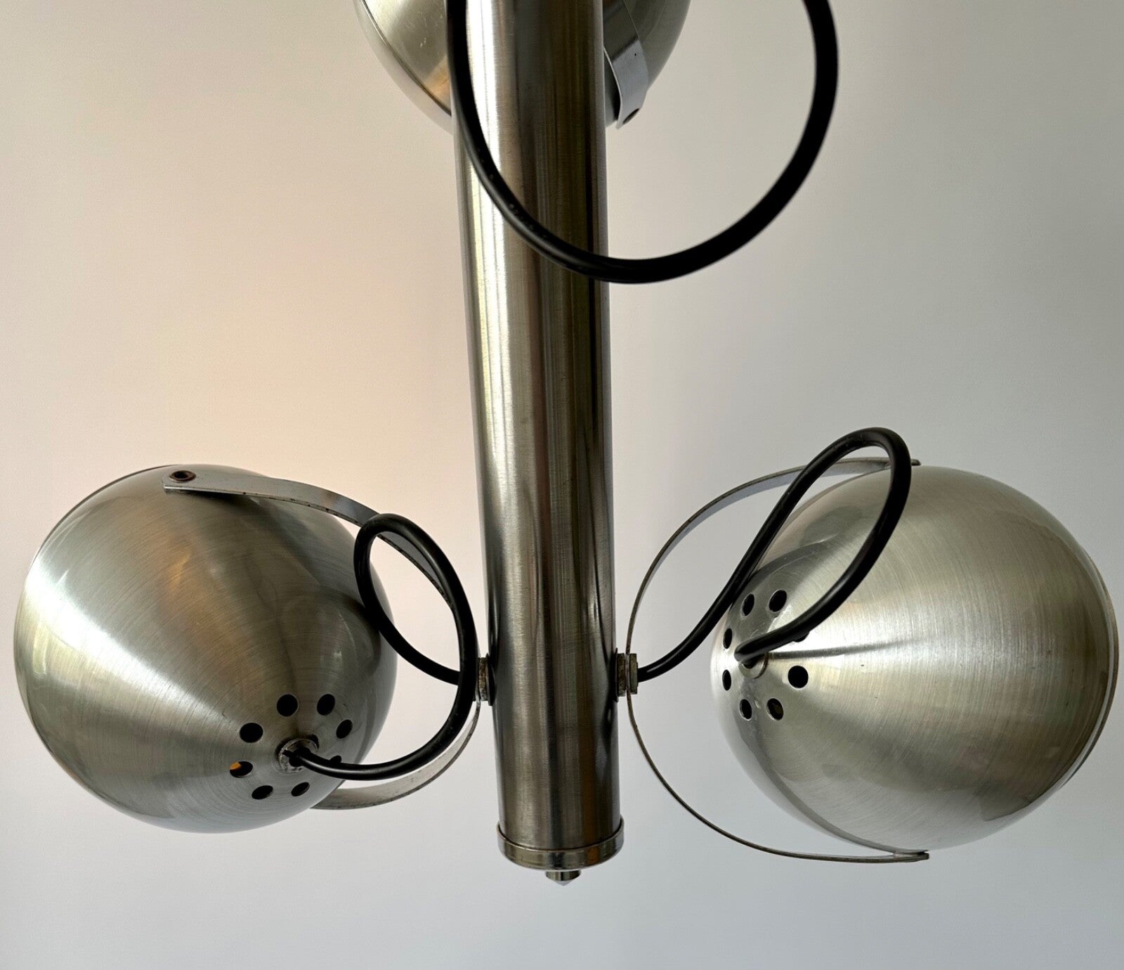 Vintage Space Age Eyeball Ceiling Pendant Lamp Lights Spun Aluminium 70s5