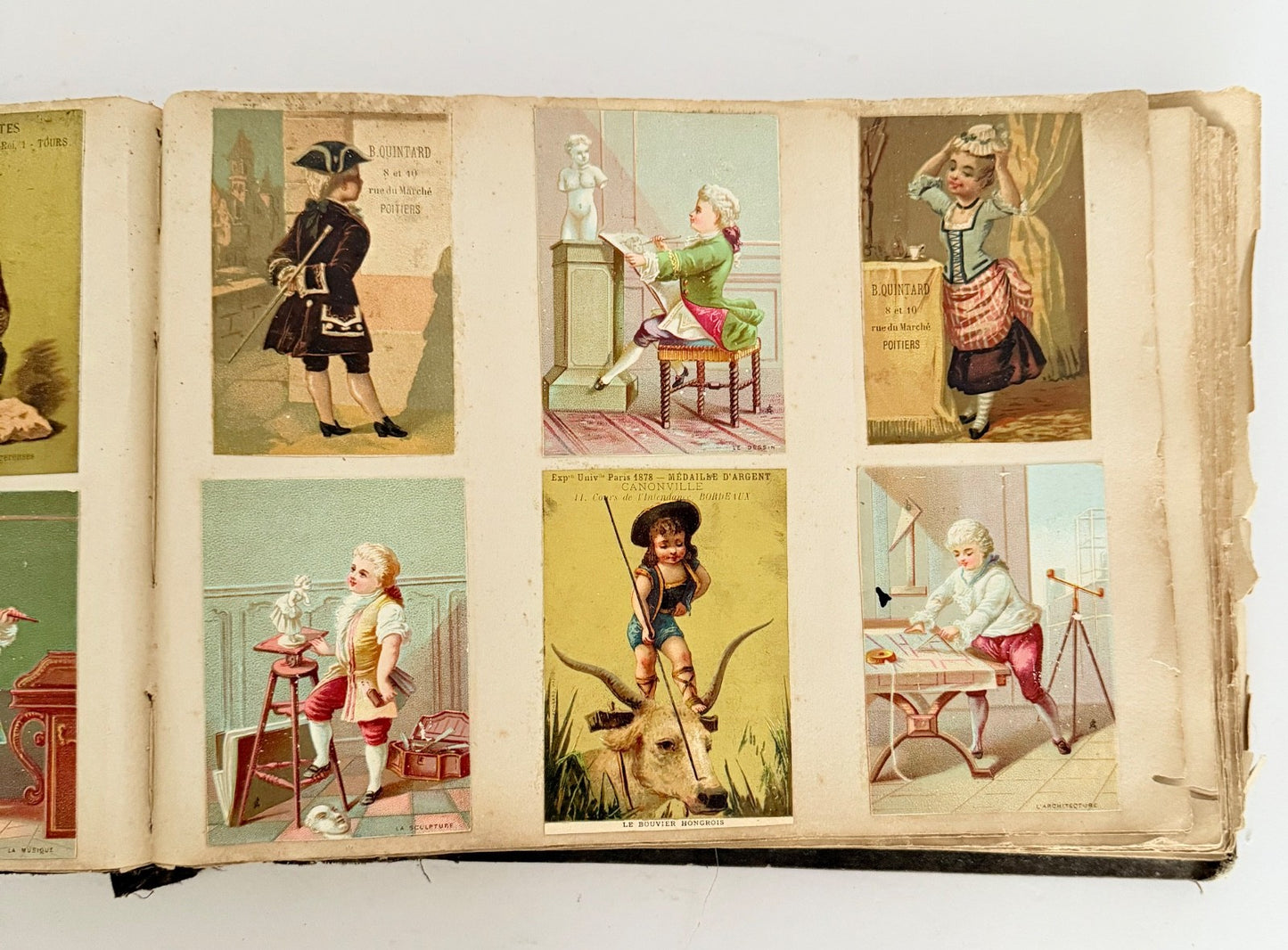 French Antique Victorian Edwardian Scrapbook Mixed Ephemera 42 pages7