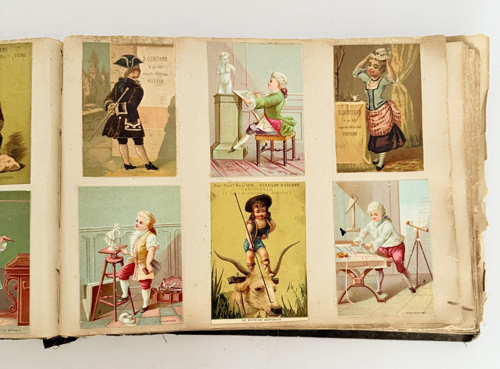 French Antique Victorian Edwardian Scrapbook Mixed Ephemera 42 pages7