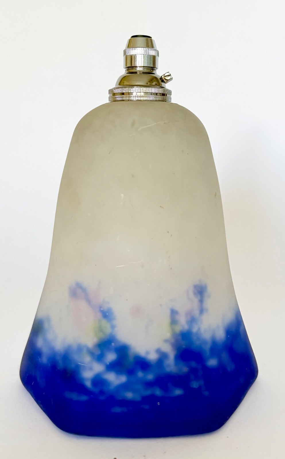 Antique French Degué Pate de Verre Glass Tulip Light Shade Pendant Chandelier5