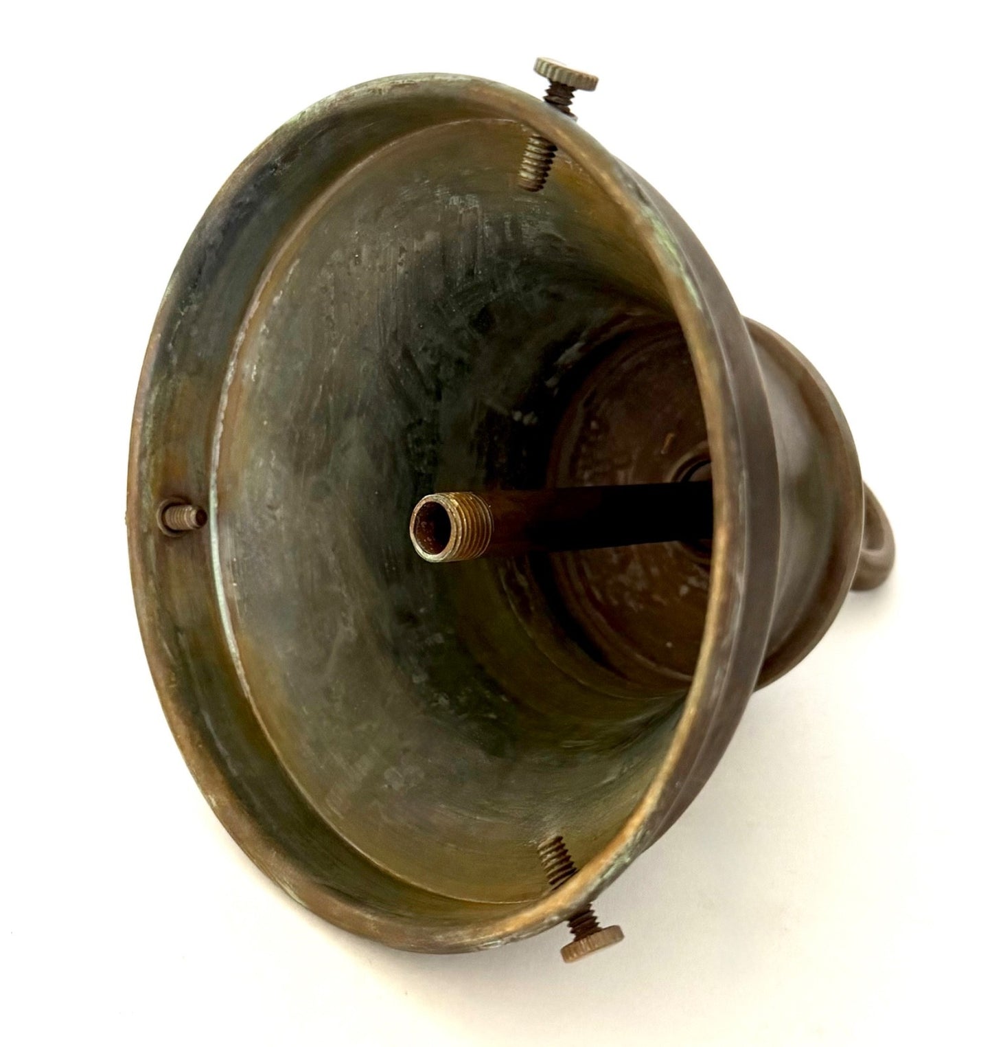Antiqued brass vintage style gallery opalines glass light shades 1011cm bell3