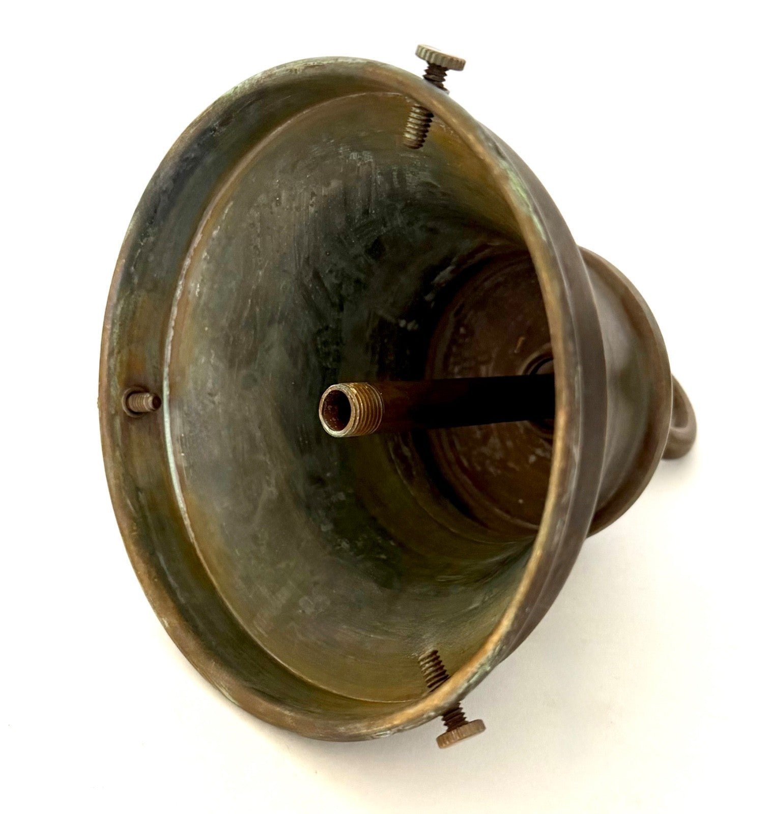 Antiqued brass vintage style gallery opalines glass light shades 1011cm bell3