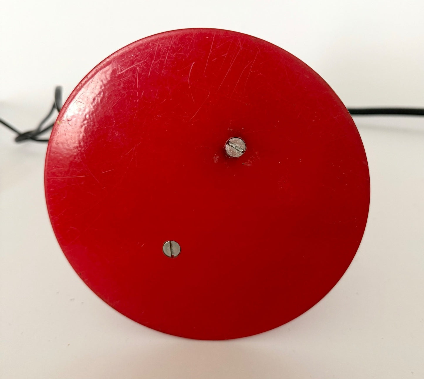 Large 1980s Memphis Red Gooseneck Desk Lamp Vintage Adjustable Bendy5