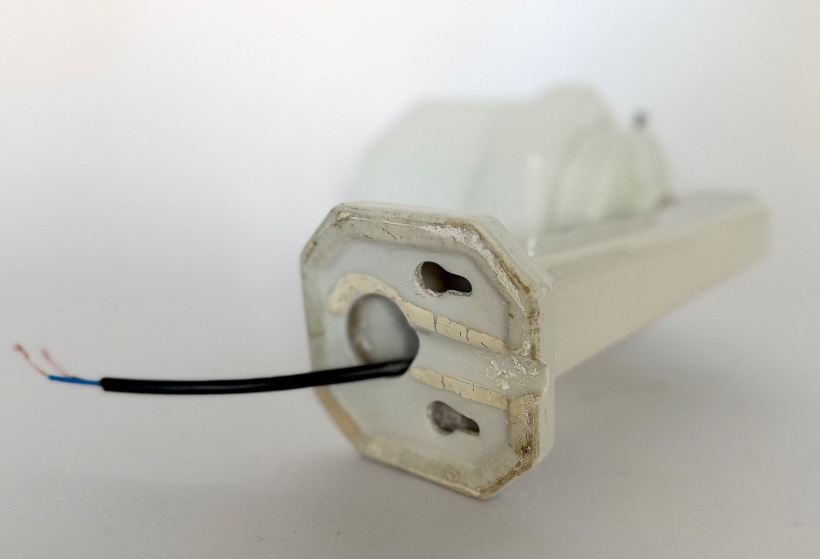 Original French Deco style vintage ceramic wall light sconce porcelain & opaline5