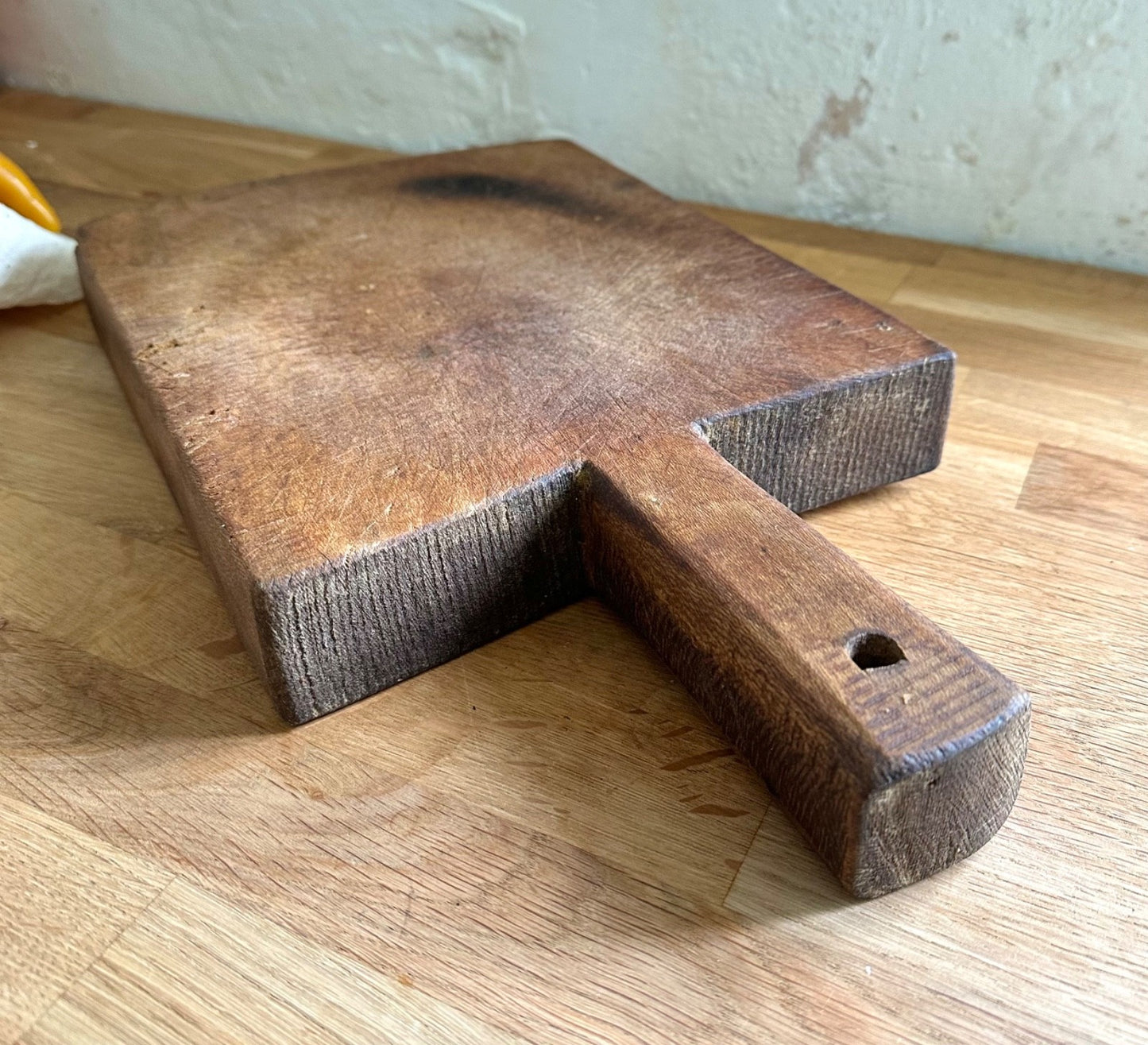 Chunky Antique French Wooden Cutting Chopping Board Rustic Country 36cm4