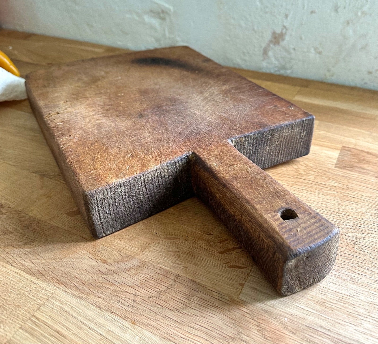 Chunky Antique French Wooden Cutting Chopping Board Rustic Country 36cm4