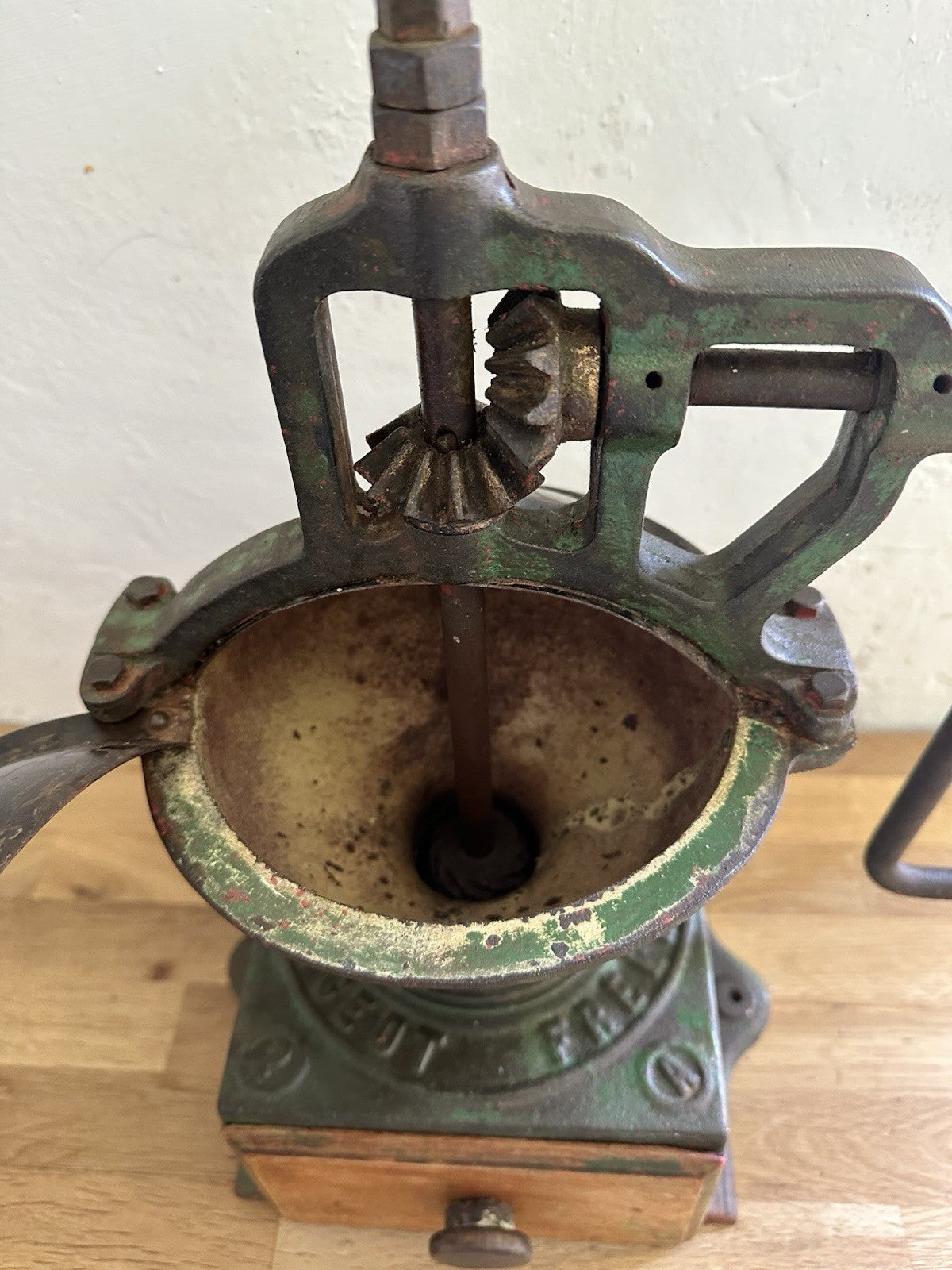 Large Antique Peugeot Frères Coffee Grinder 2A Cast Iron 19th Century French7