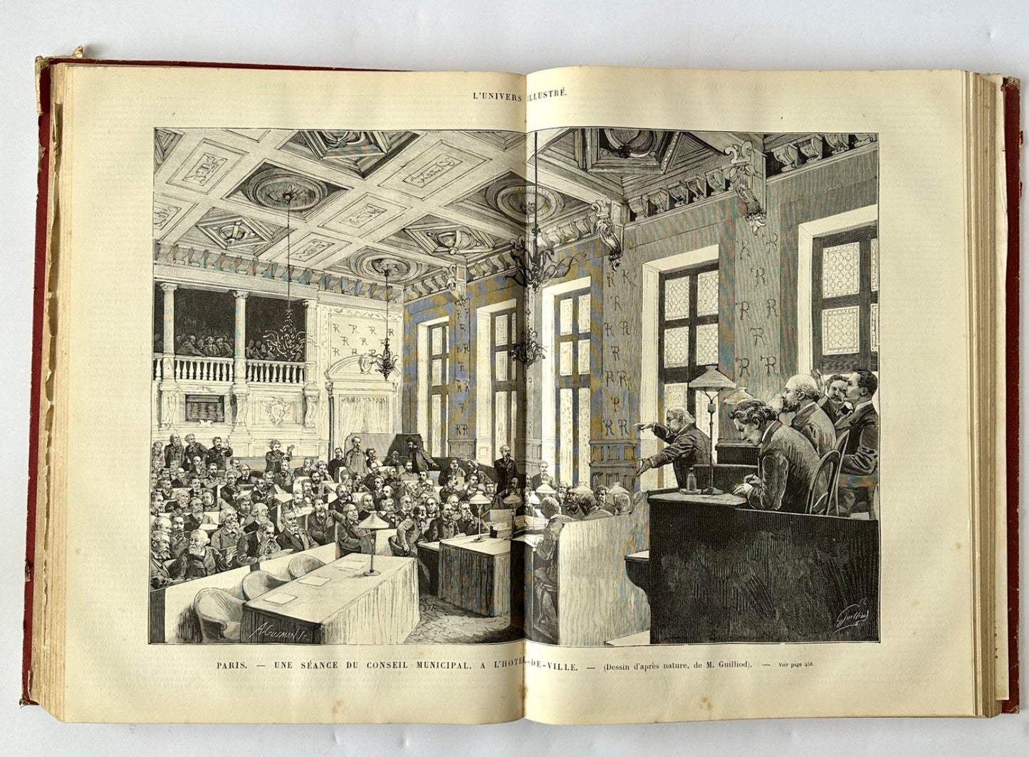 Bound volume L'Univers Illustré 1886 French weekly journal b&w engravings12
