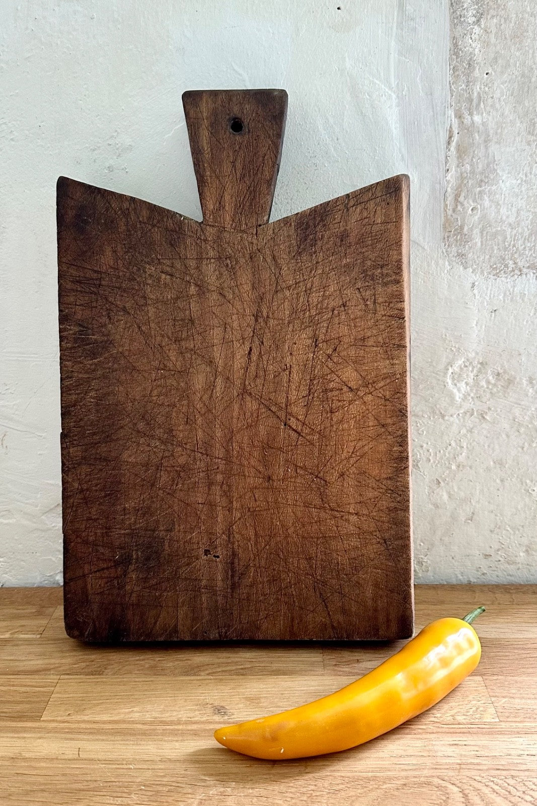 Chunky Antique French Wooden Chopping Cutting Board Rustic Country 35cm1