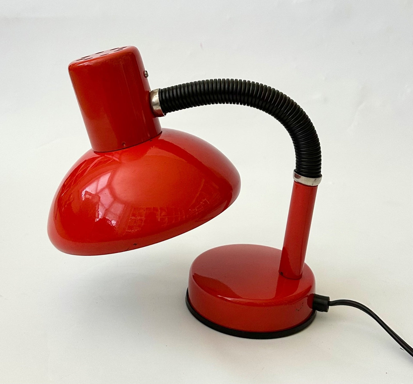 1980s Red Desk Lamp Flexible Bendy Table Light Vintage Retro Memphis6