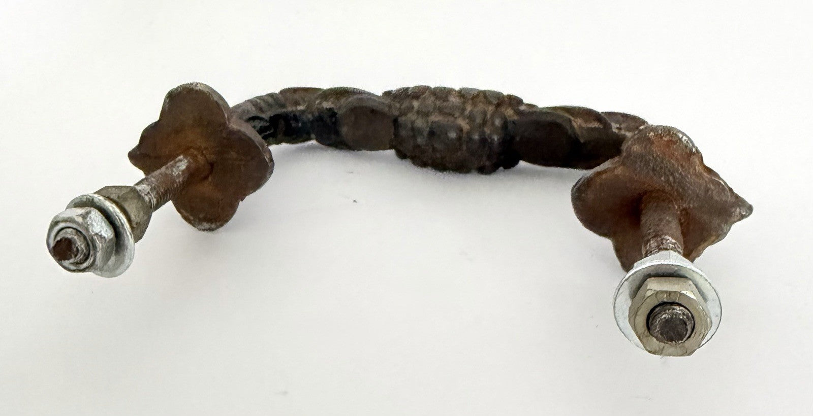 Antique Cast Iron Door Pull Handle Ornate French 19th Century Original5