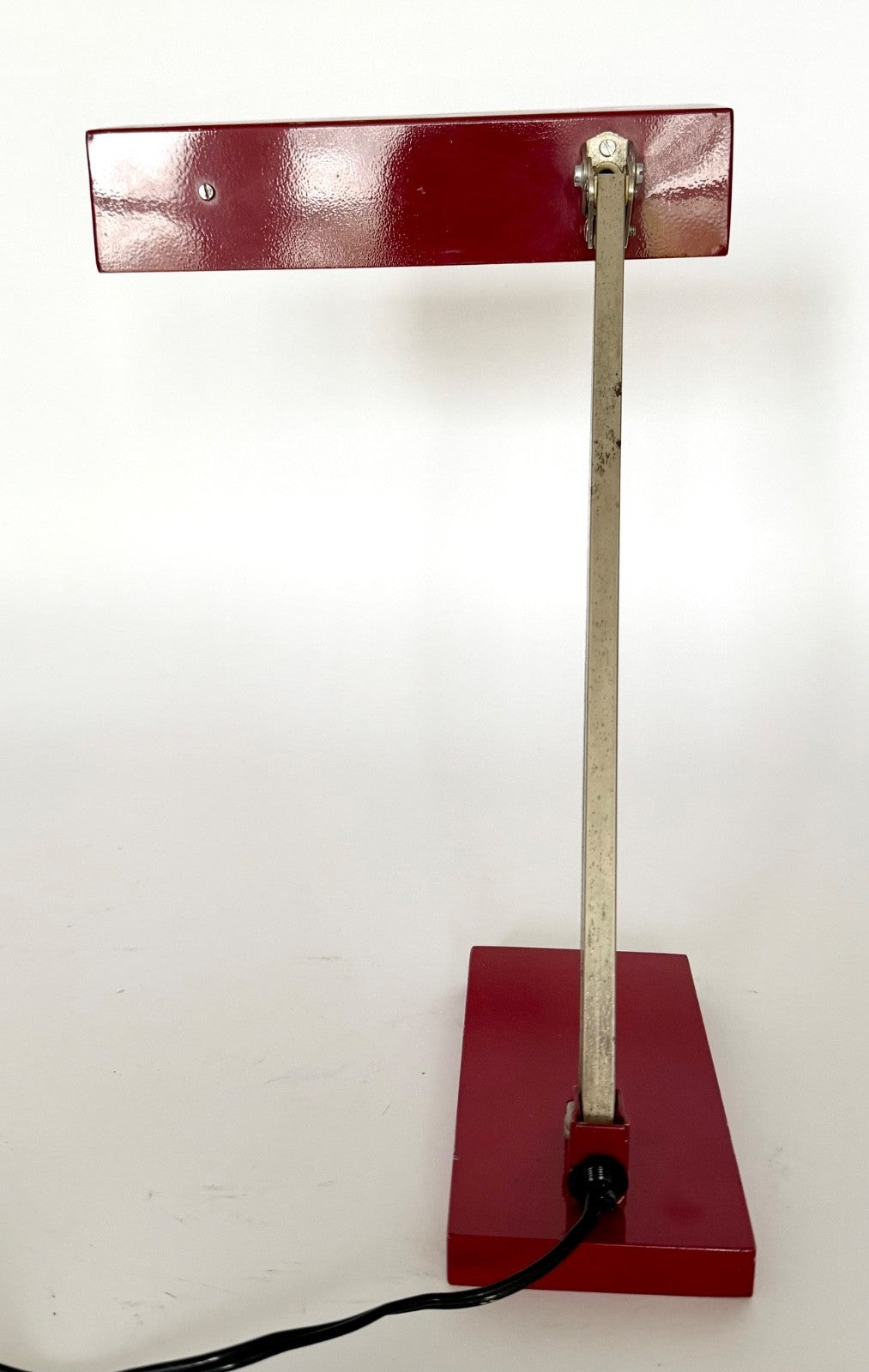 Vintage Pfaffle Desk Lamp 1950s German Mid-Century Adjustable Red Metal Chrome8