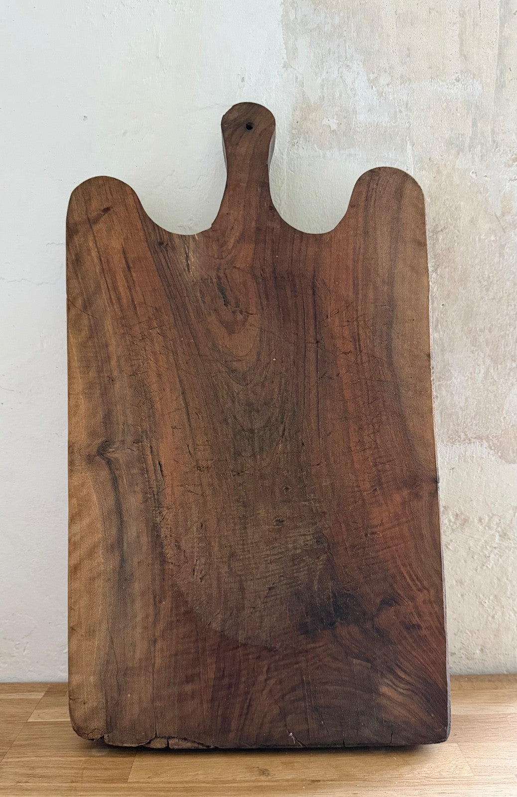 Large Chunky Antique French Wooden Chopping Board Rustic Country 52cm0