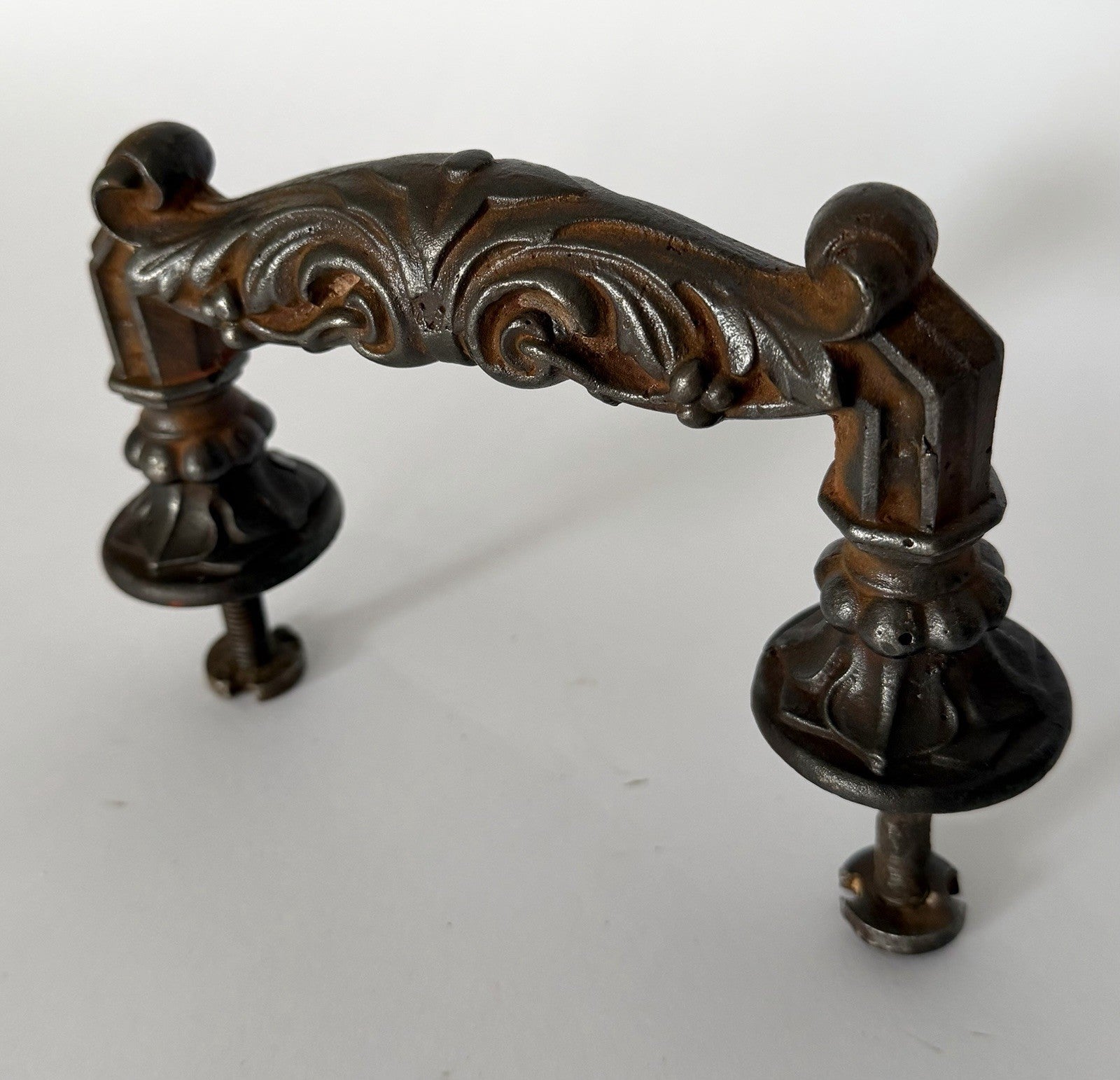 Antique Cast Iron Ornate Door Pull Handle French 19th Century Original6