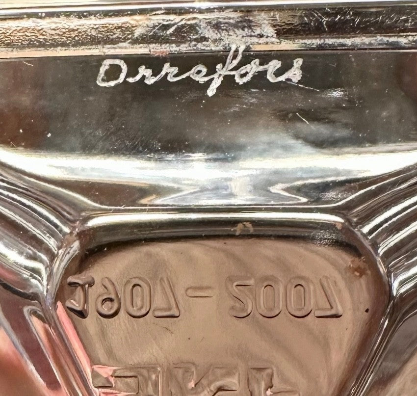 Heavy Lead Crystal Geometric Glass Dish Crystal D'Arques Signed Special Edition3