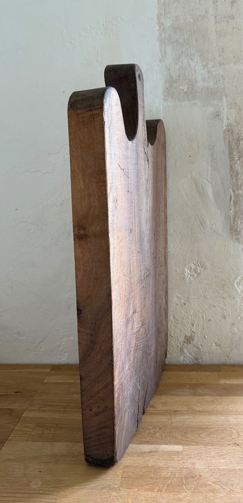 Large Chunky Antique French Wooden Chopping Board Rustic Country 52cm2