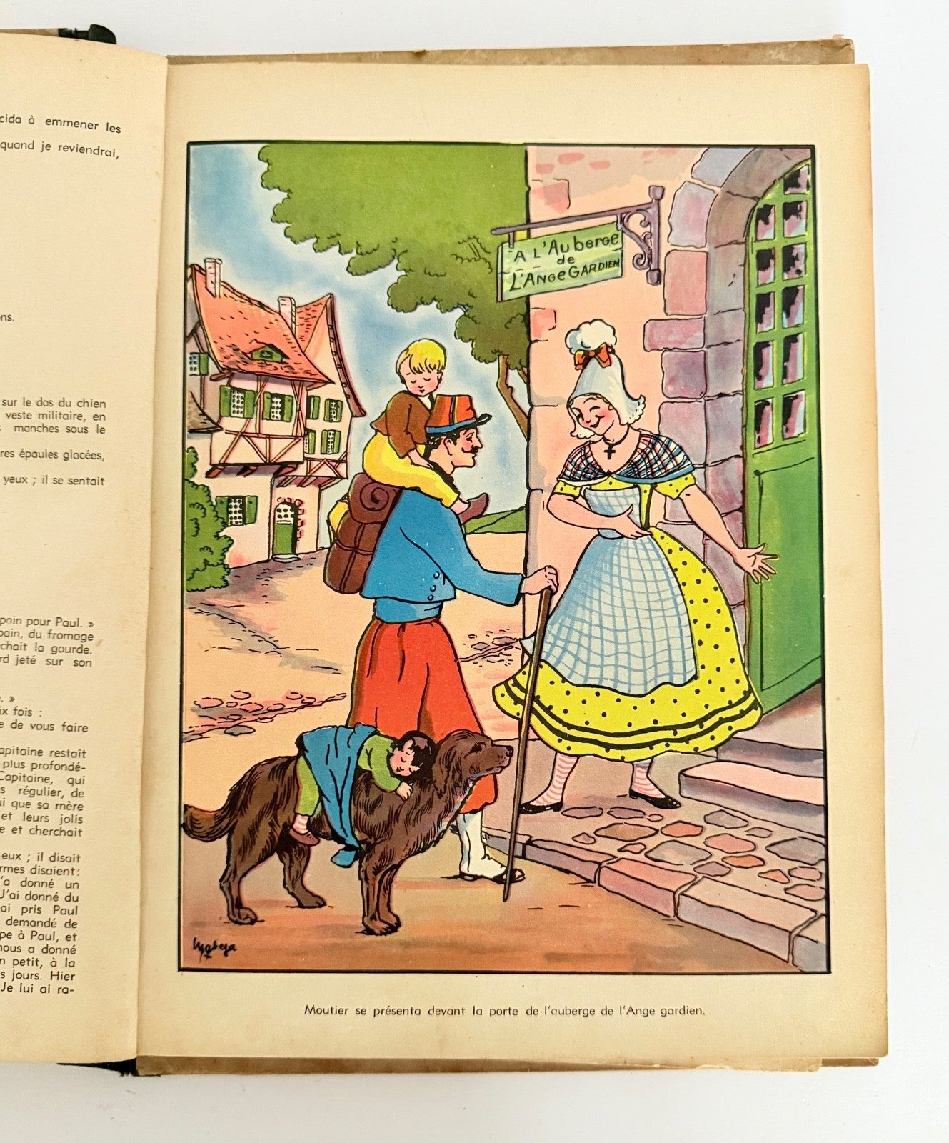 Antique French Children's Book 36 Colour Plates L'Auberge de L'Ange Gardien1